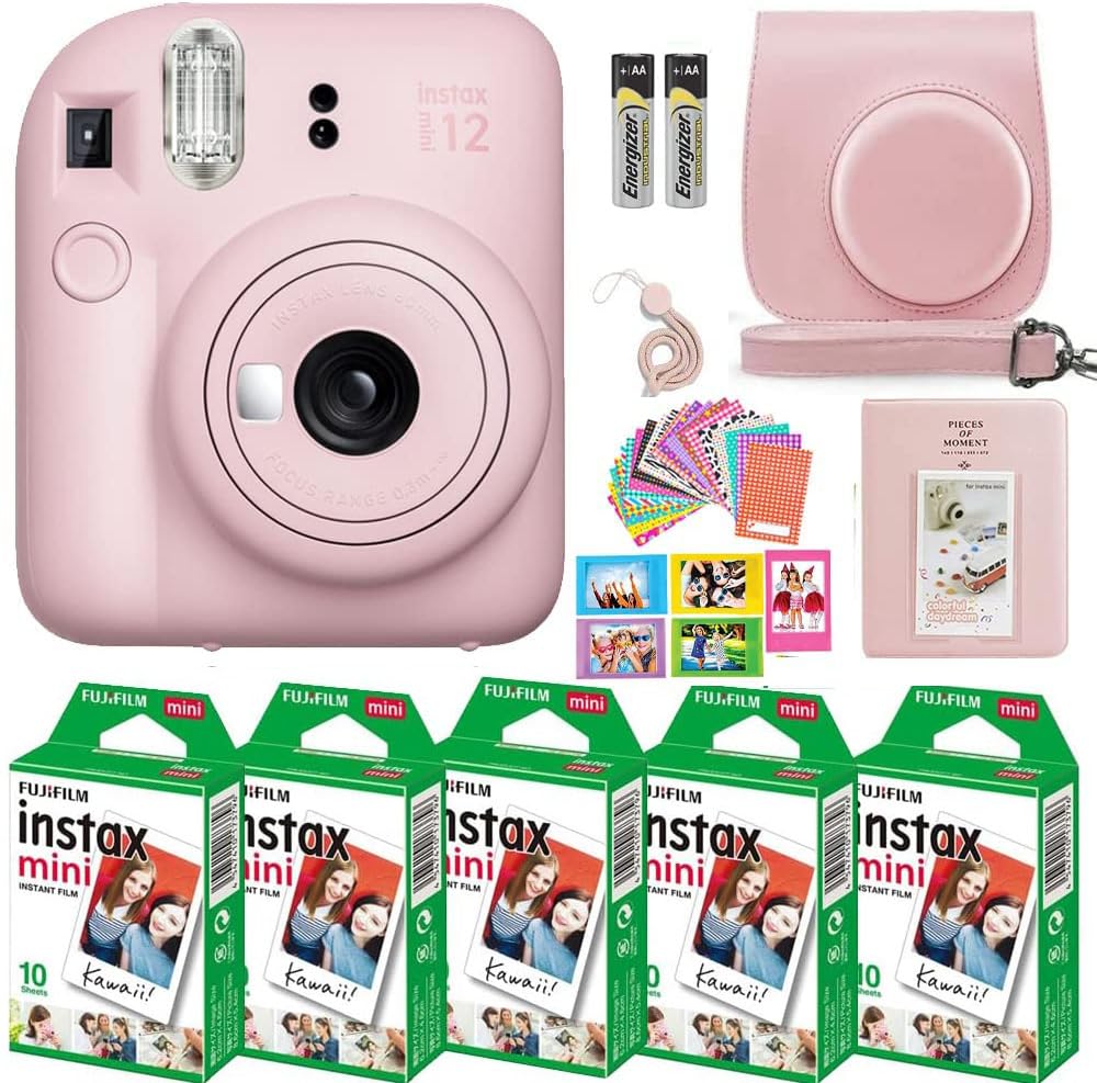 Foto 1 | Cámara Fujifilm Instax Mini 12 Con Película 50 Hojas Rosa - Venta Internacional.