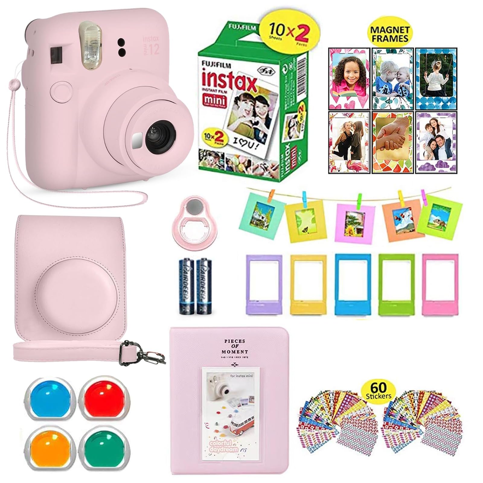 Foto 2 pulgar | Cámara Fujifilm Instax Mini 12 Rosa Con 20 Hojas De Película + Acc - Venta Internacional.