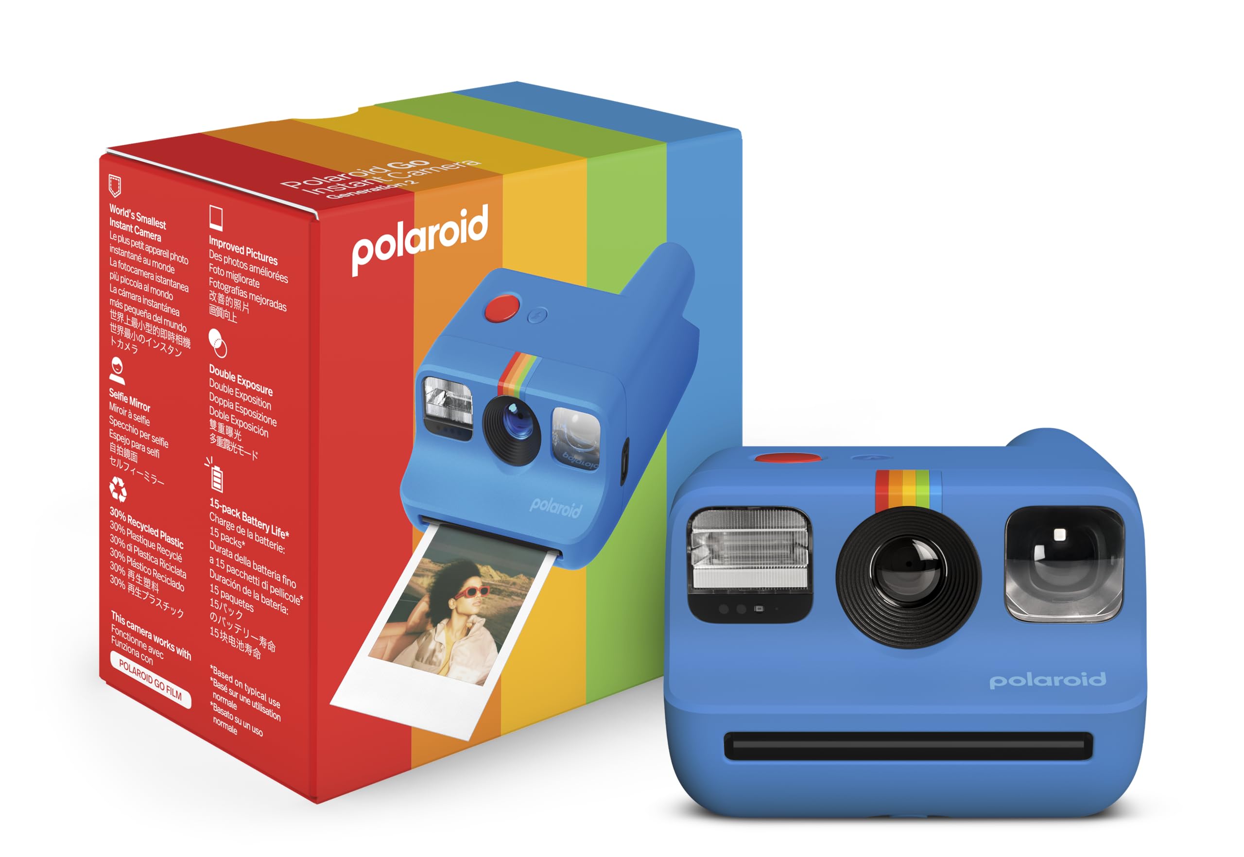 Cámara De Película Instantánea Polaroid Go Generation 2 Blue - Venta Internacional.