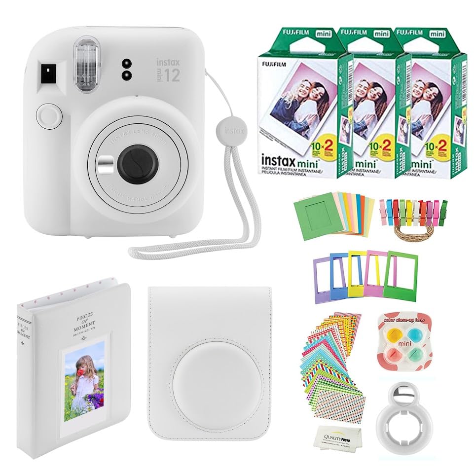 Foto 2 pulgar | Cámara Instantánea Fujifilm Instax Mini 12 Con Funda Y 60 Películas - Venta Internacional.