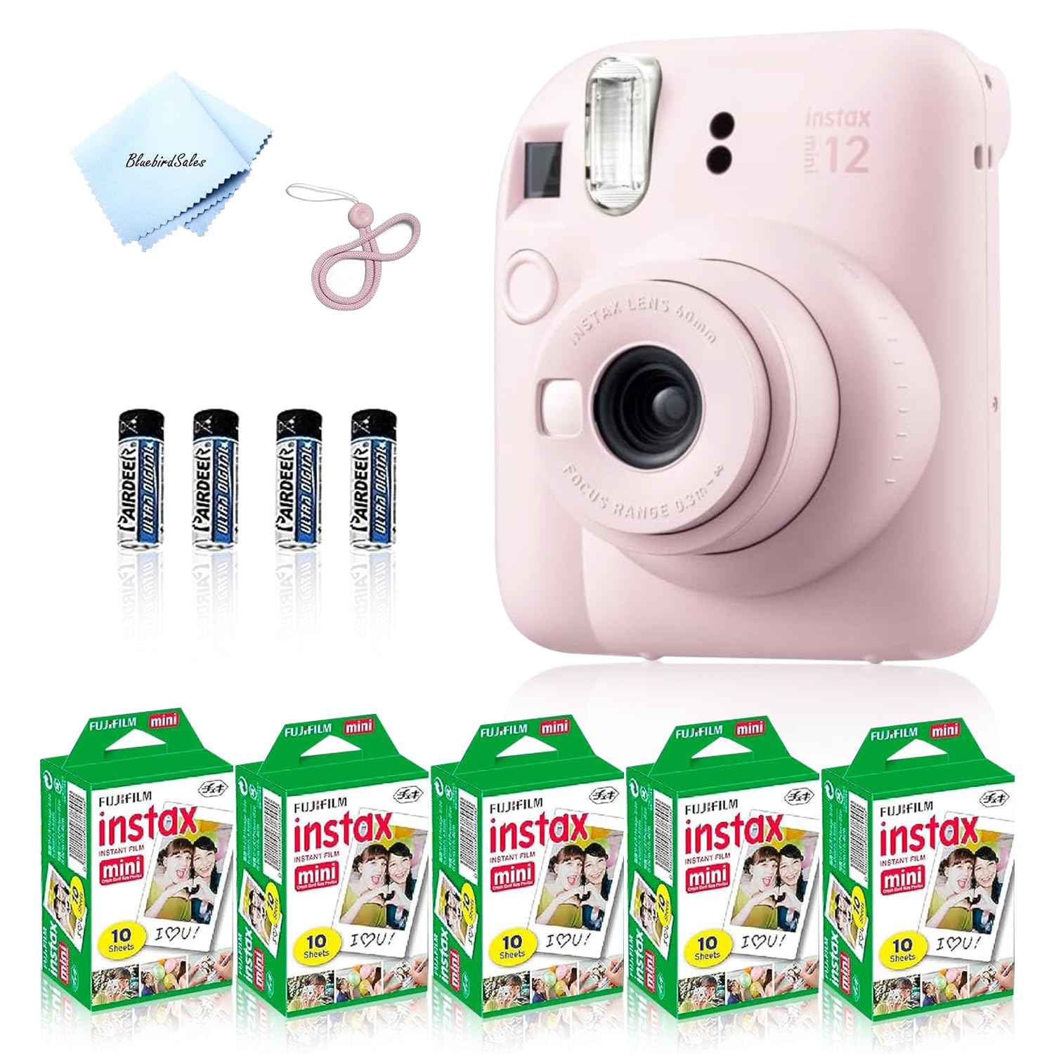 Cámara Instantánea Fujifilm Mini 12 Con Película, Baterías Y Tela - Venta Internacional.