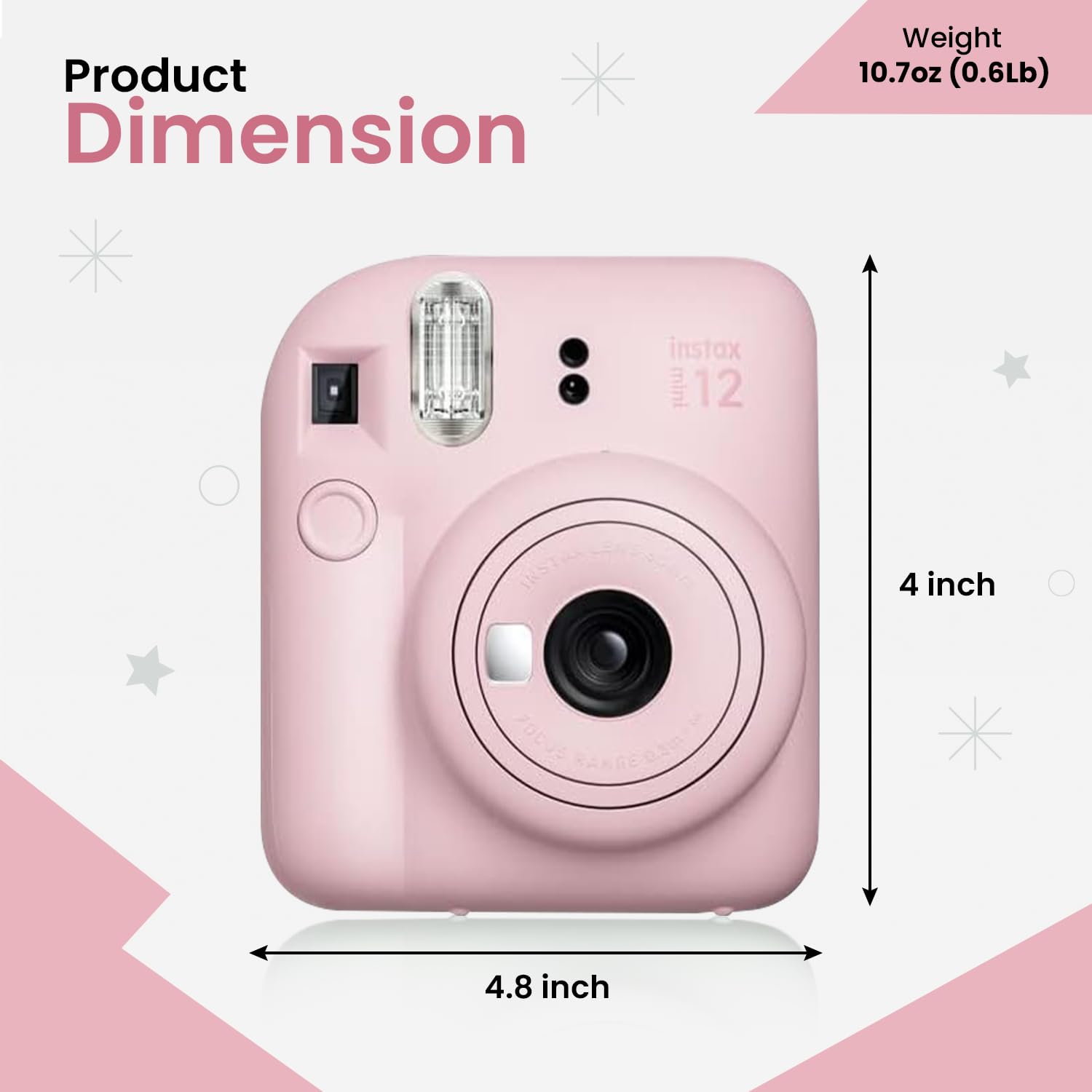 Foto 5 | Cámara Instantánea Fujifilm Mini 12 Con Película, Baterías Y Tela - Venta Internacional.