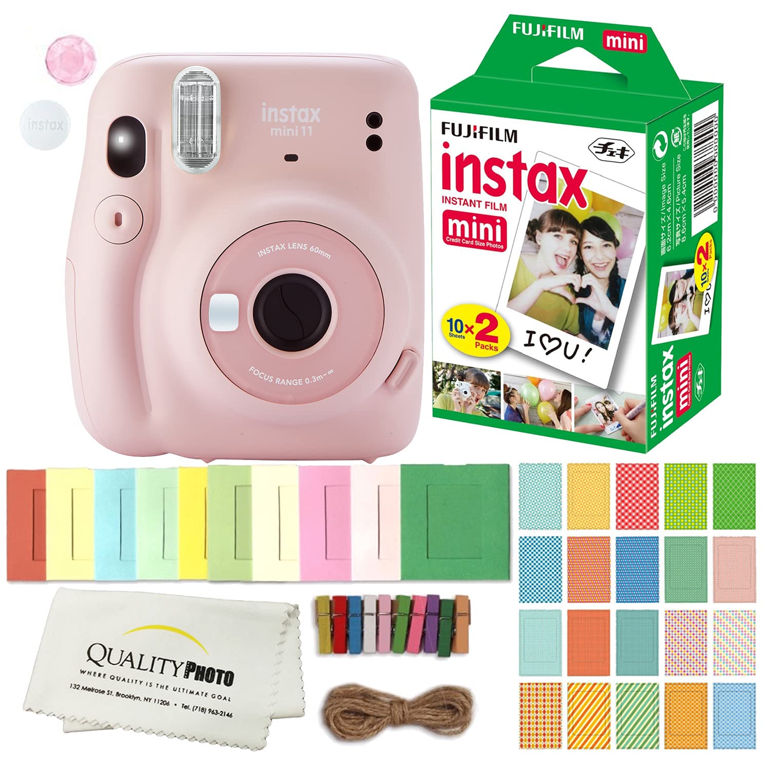 Foto 2 pulgar | Cámara Fujifilm Instax Mini 11 Instant Film +20 Films Rosa - Venta Internacional.