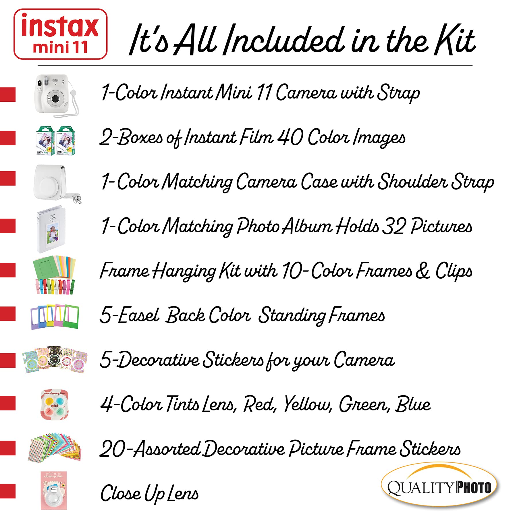 Foto 3 | Cámara Fujifilm Instax Mini 11 Instant Con 40 Películas Y Acceso. - Venta Internacional.