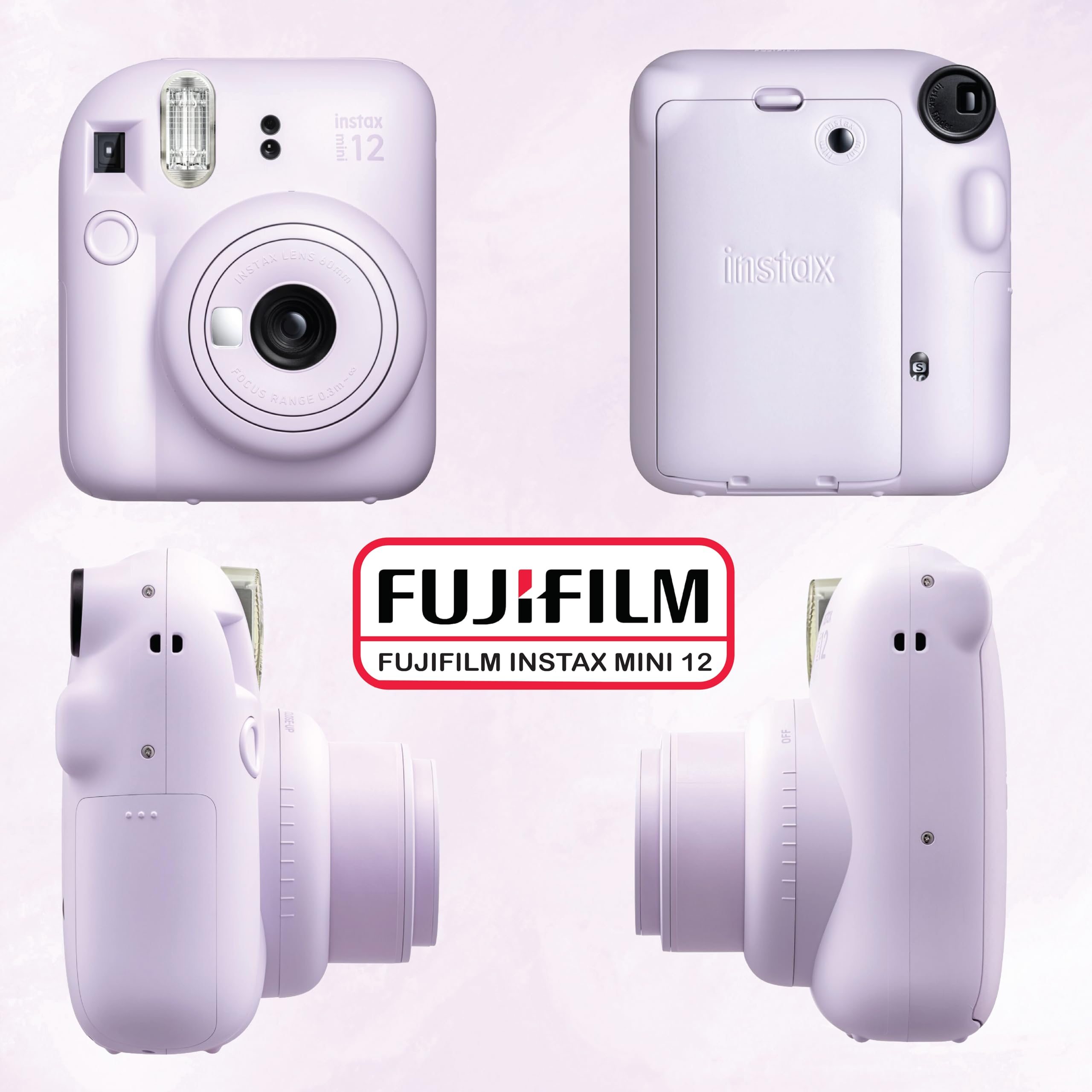 Foto 4 pulgar | Cámara Fujifilm Instax Mini 12 Con Película, 60 Hojas Y Accesorios - Venta Internacional.