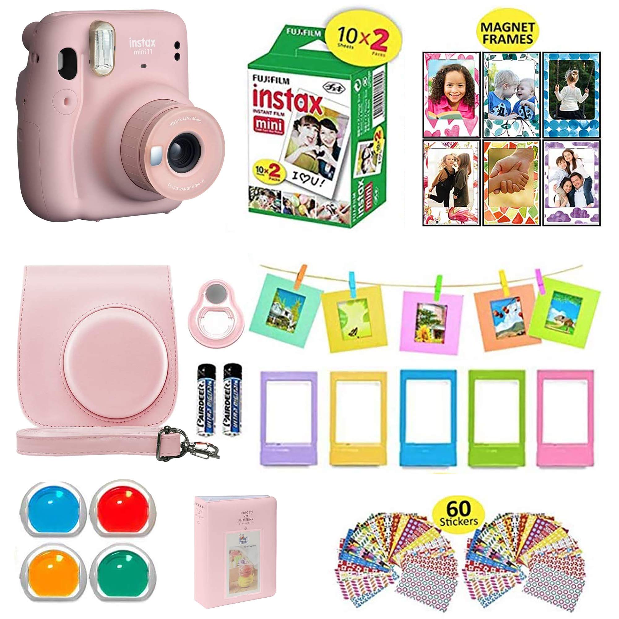 Foto 2 pulgar | Cámara Instantánea Fujifilm Instax Mini 11 Blush Pink + Funda + Película - Venta Internacional.