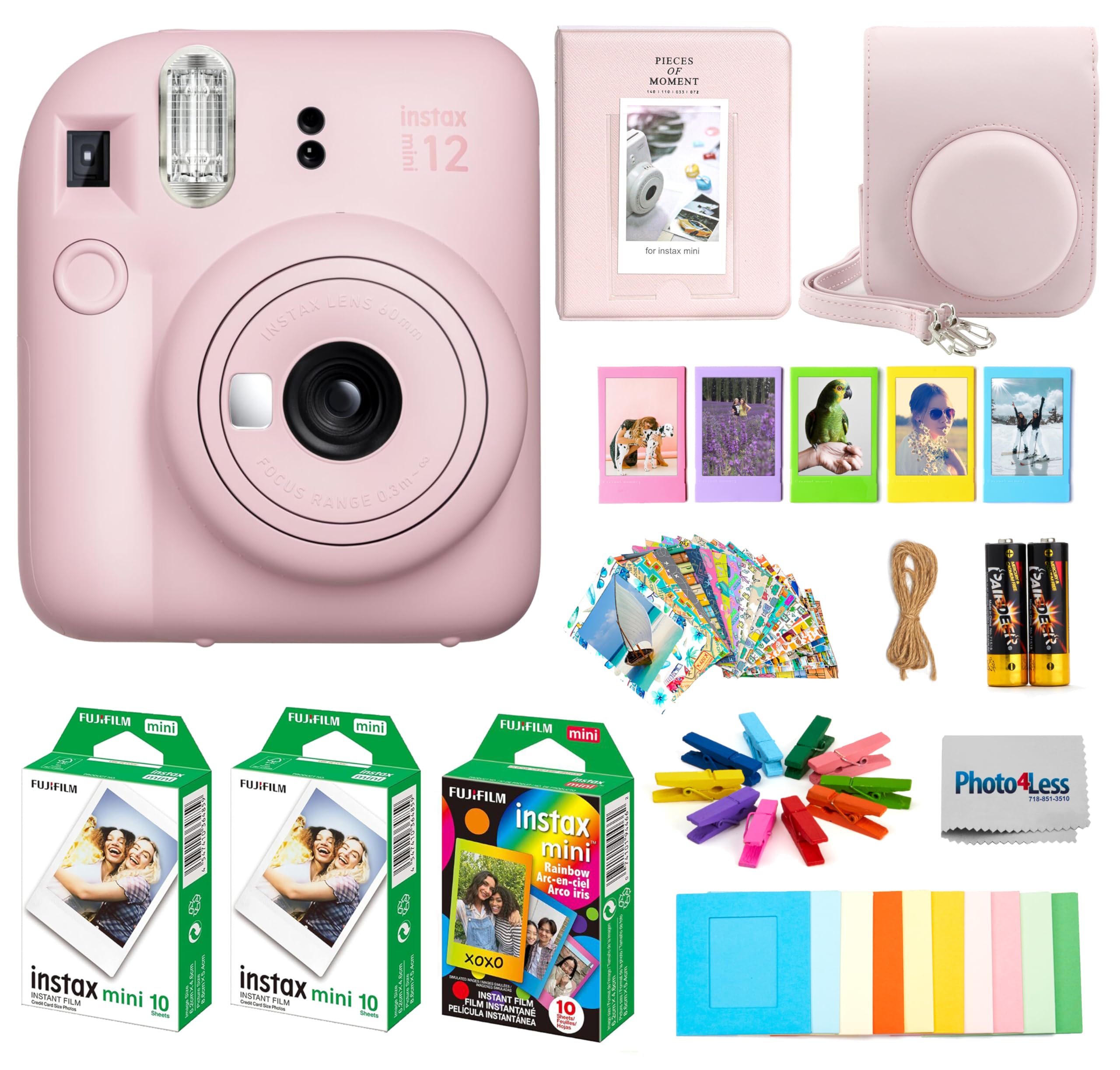 Foto 2 pulgar | Cámara De Película Instantánea Fujifilm Instax Mini 12 Con Accesorios - Venta Internacional.