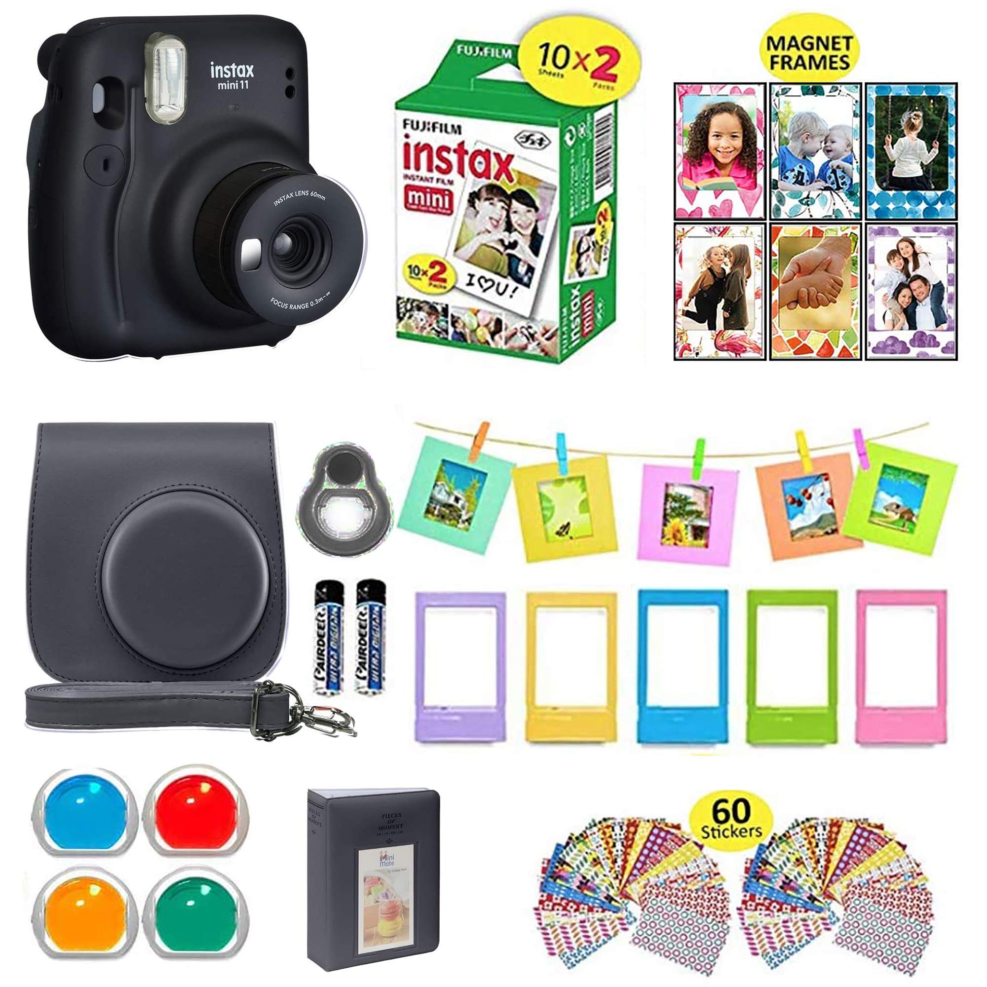 Foto 2 pulgar | Cámara Instantánea Fujifilm Instax Mini 11 Gris Antracita +paquete - Venta Internacional.