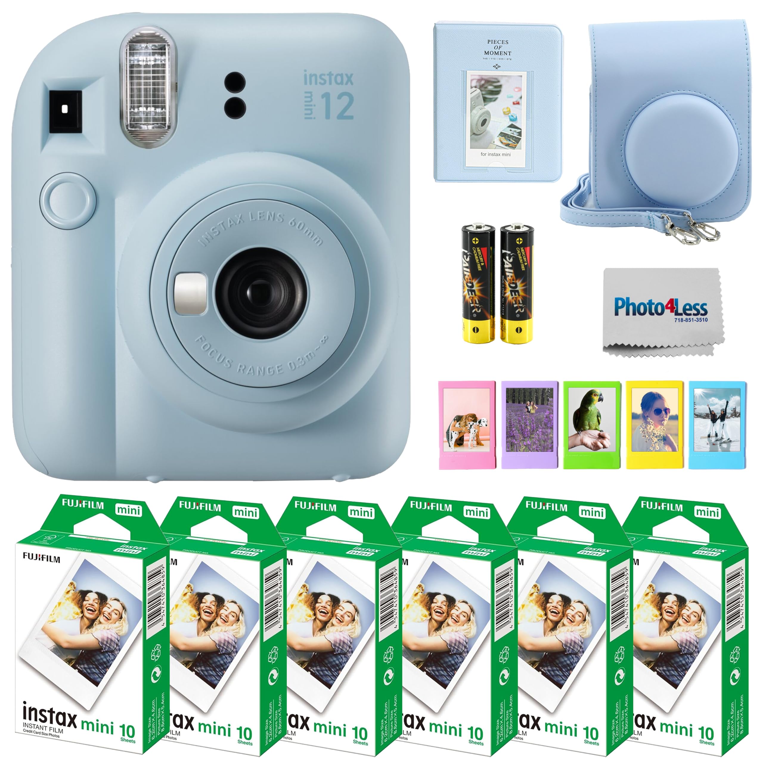 Foto 2 pulgar | Cámara Fujifilm Instax Mini 12 Con Película, 60 Hojas Y Accesorios - Venta Internacional.