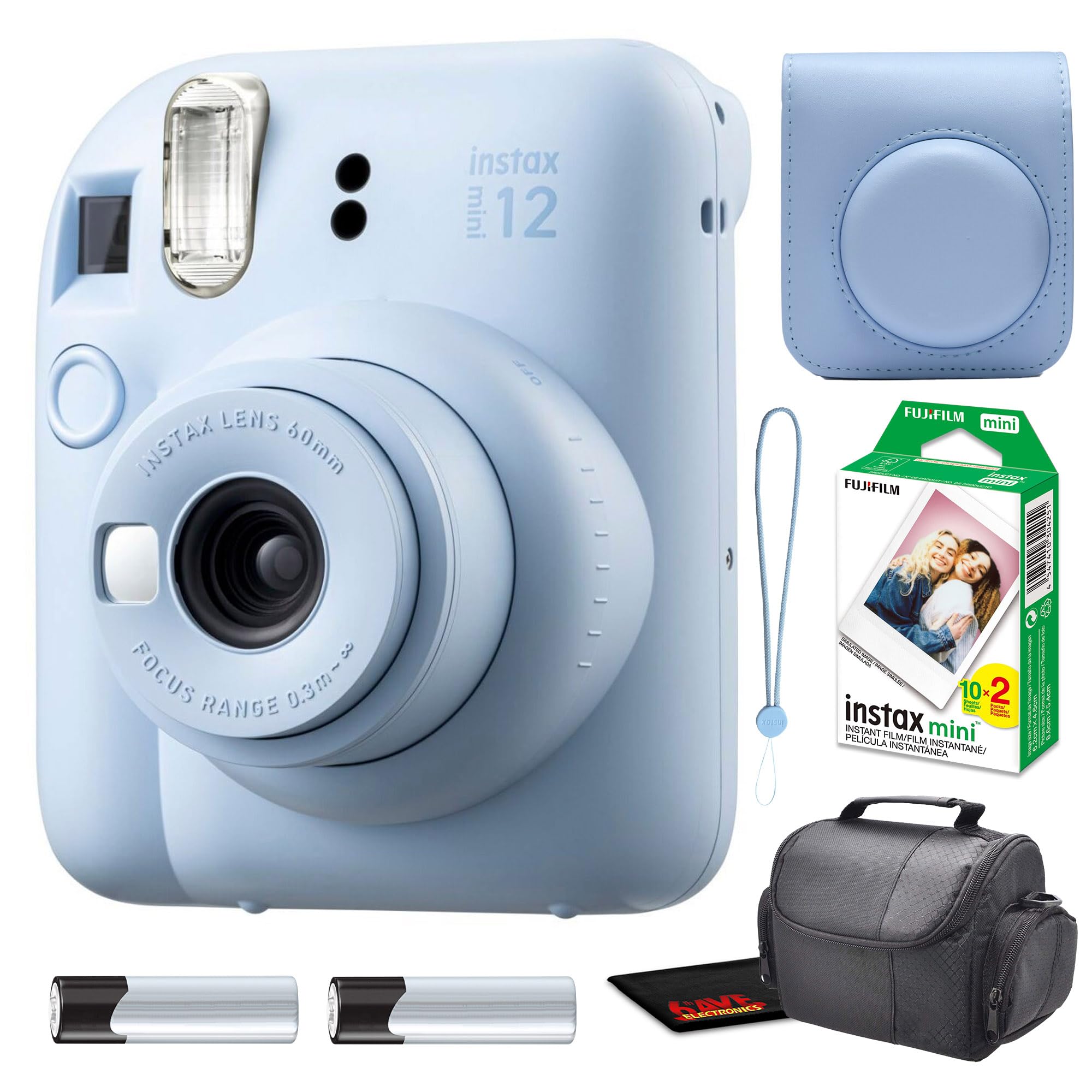 Cámara Fujifilm Instax Mini 12 Azul Pastel Con Películas Y Funda - Venta Internacional. $4,779