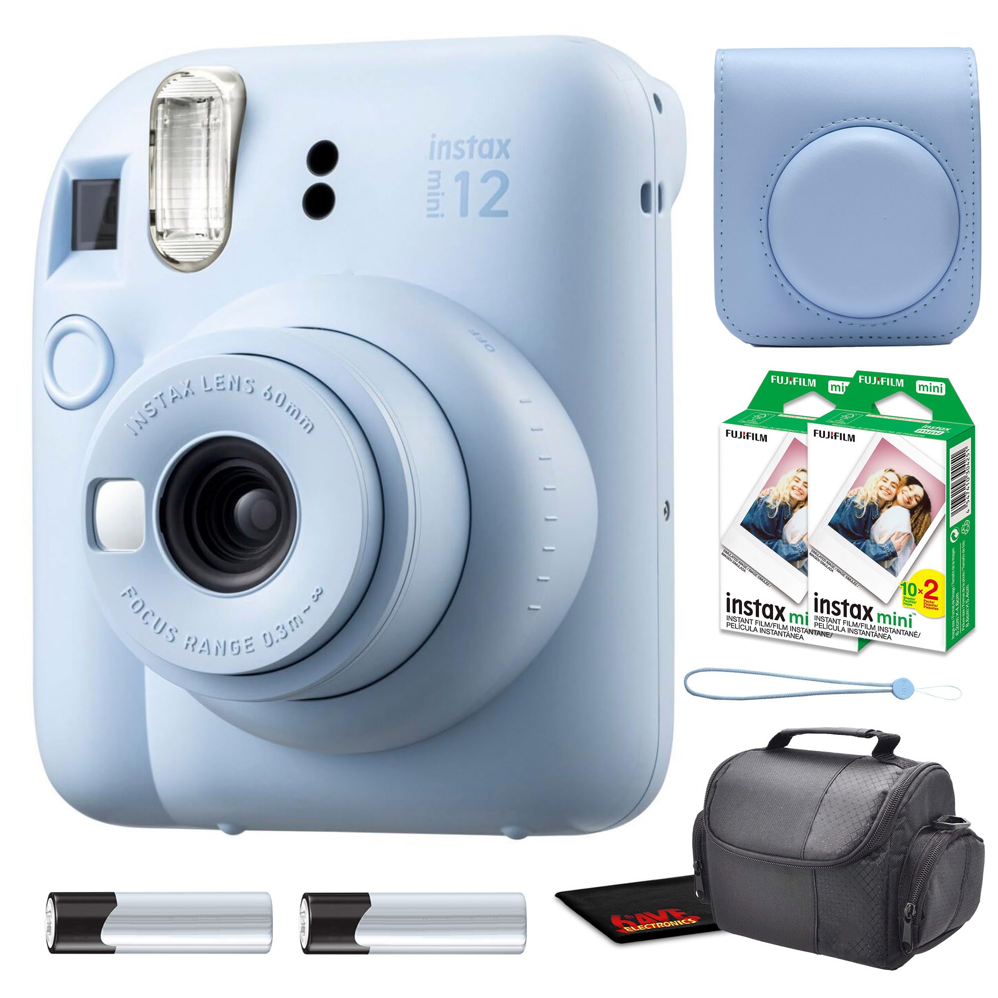 Foto 2 pulgar | Cámara Fujifilm Instax Mini 12 Azul Pastel Con Películas Y Funda - Venta Internacional.