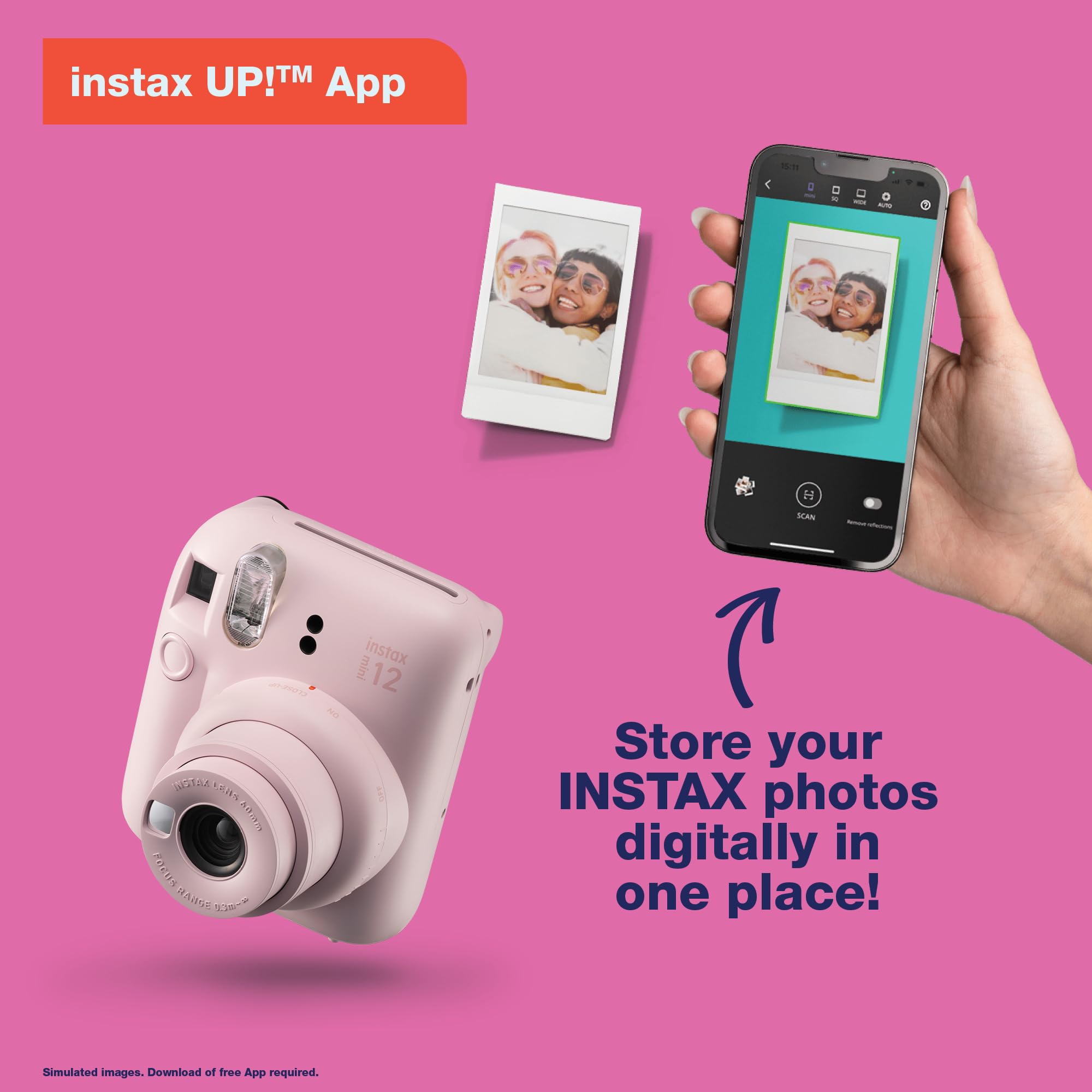 Foto 6 pulgar | Cámara Fujifilm Instax Mini 12 Instant Blossom Pink - Venta Internacional.