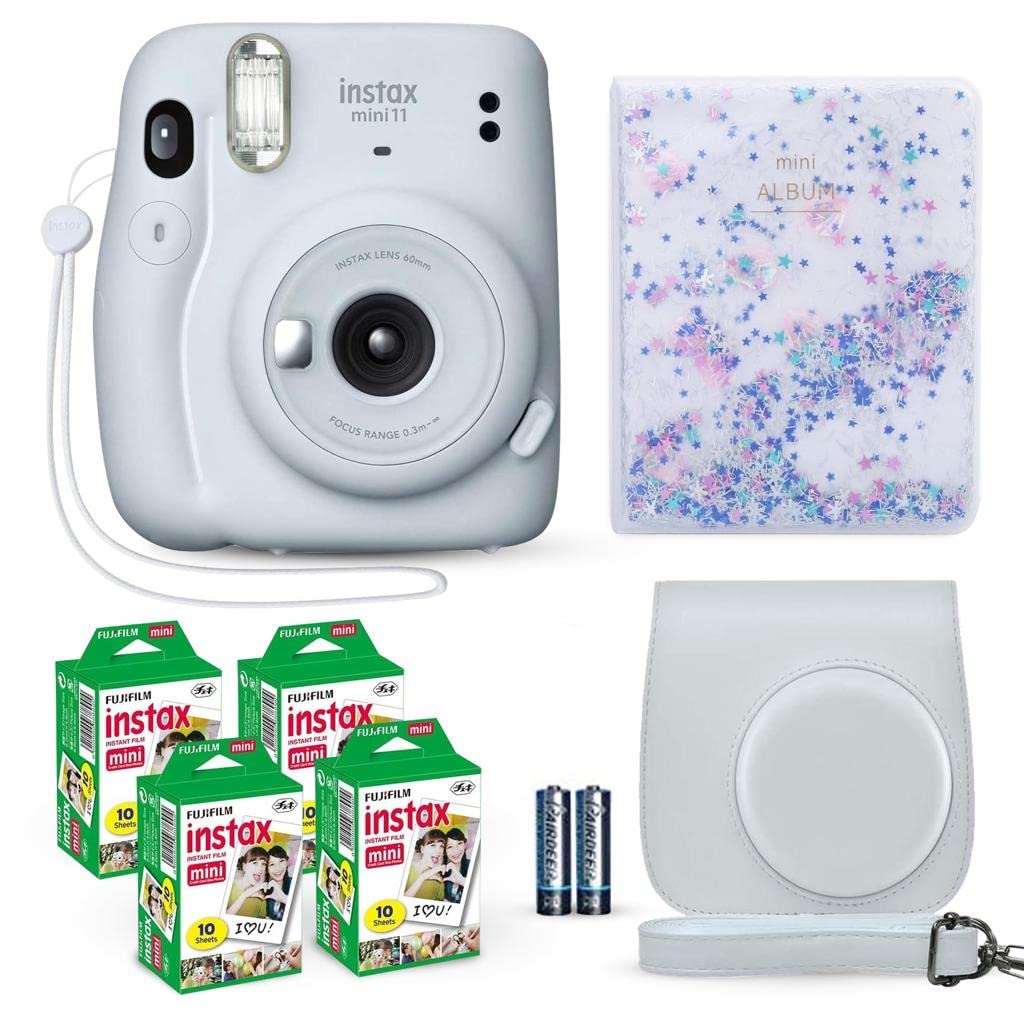 Foto 2 pulgar | Cámara Fujifilm Instax Mini 11 Ice White con Funda y Película - Venta Internacional