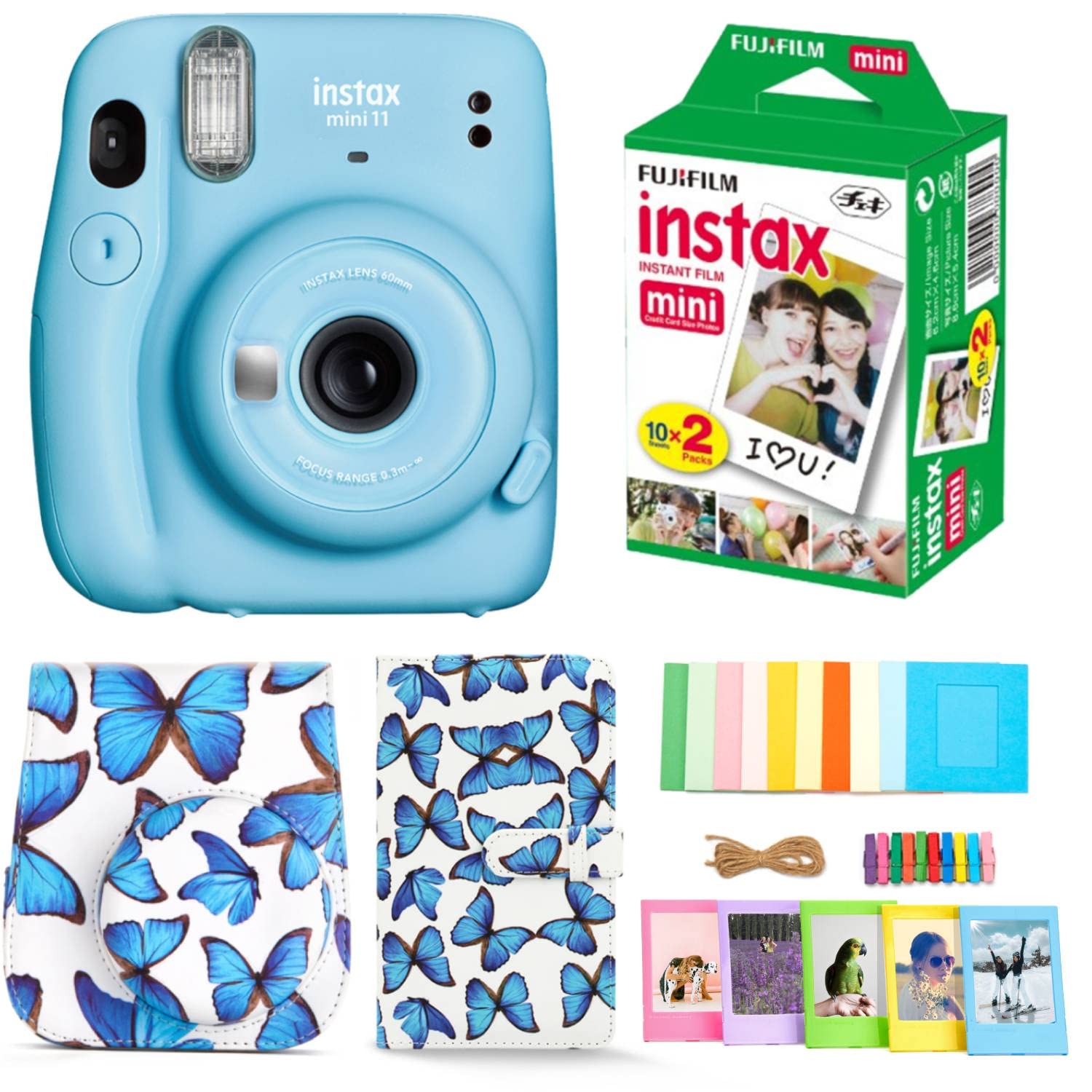 Cámara Fujifilm Instax Mini 11 Azul Cielo con Estuche Y Álbum - Venta Internacional