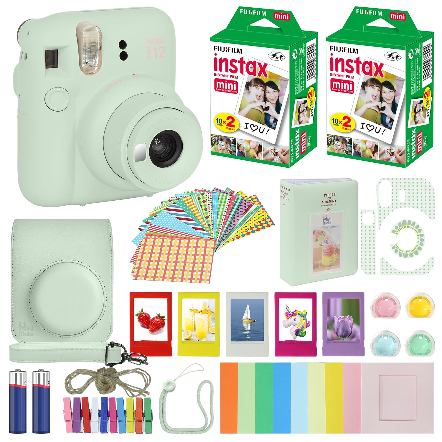 Foto 2 pulgar | Cámara Fujifilm Instax Mini 12 Verde Menta Con Accesorios - Venta Internacional.