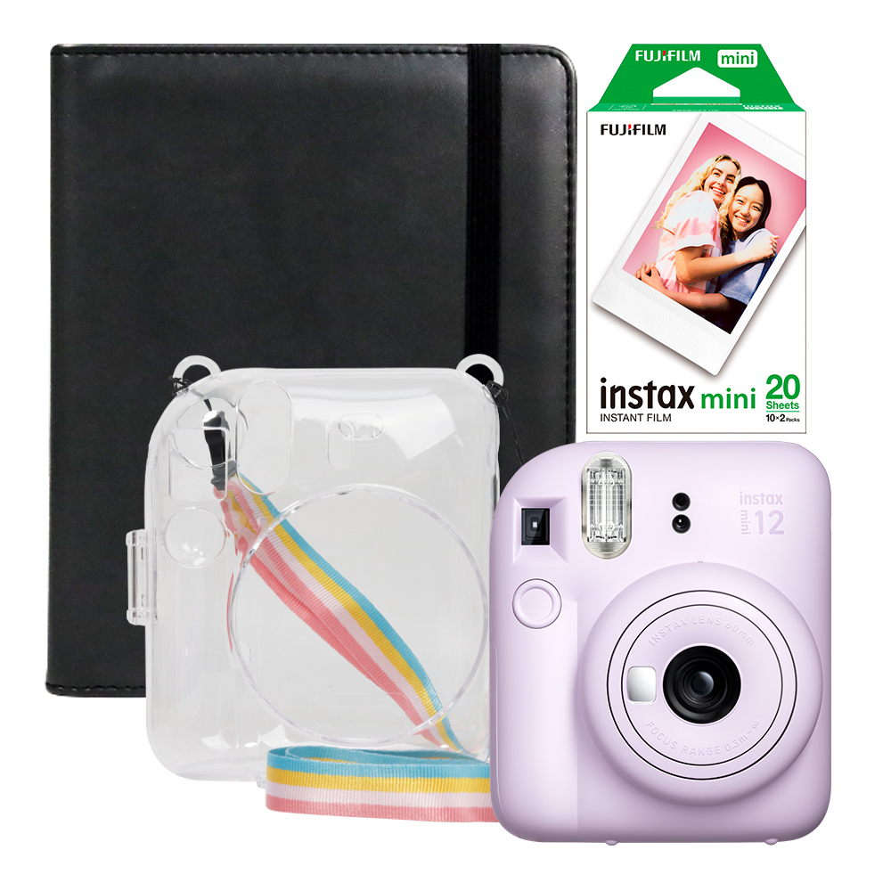 Foto 2 pulgar | Set Instax Mini 12 Lila con 20 Fotos Álbum y Funda