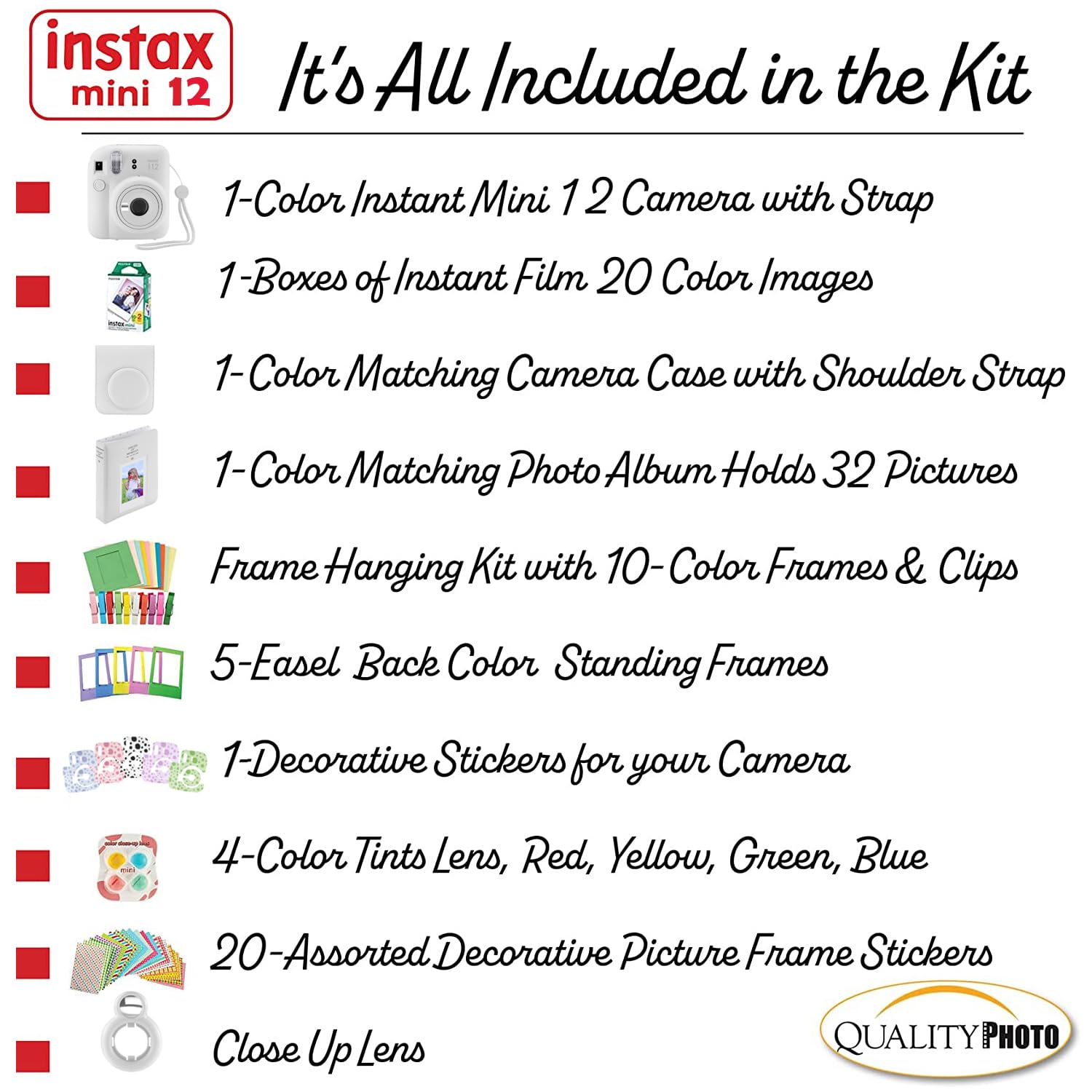 Foto 4 pulgar | Cámara Instantánea Fujifilm Instax Mini 12 Con Funda Y 20 Películas - Venta Internacional.