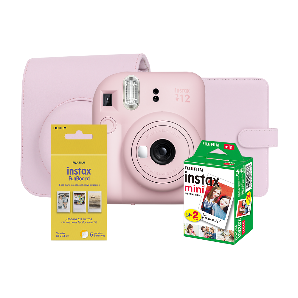 Foto 2 pulgar | Paquete Instax Mini 12 Rosa + Funboard