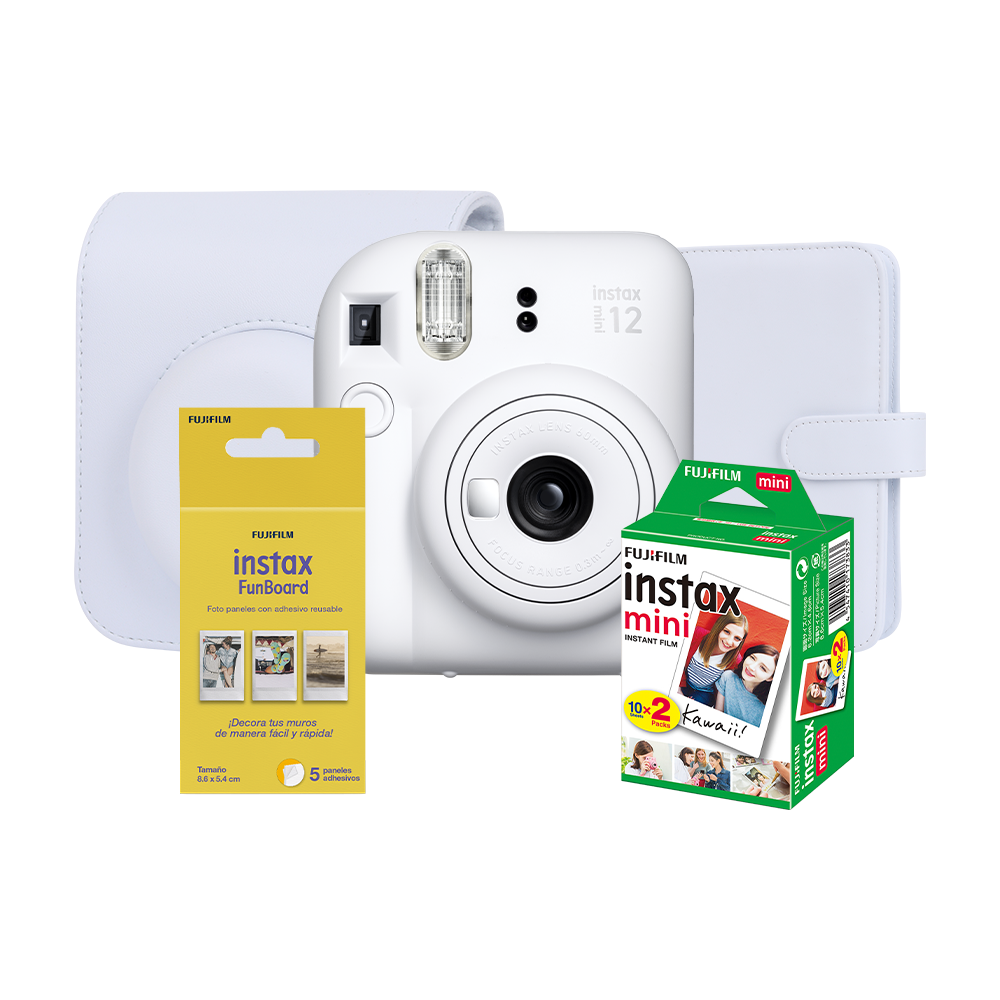 Foto 2 pulgar | Paquete Instax Mini 12 Blanca + Funboard