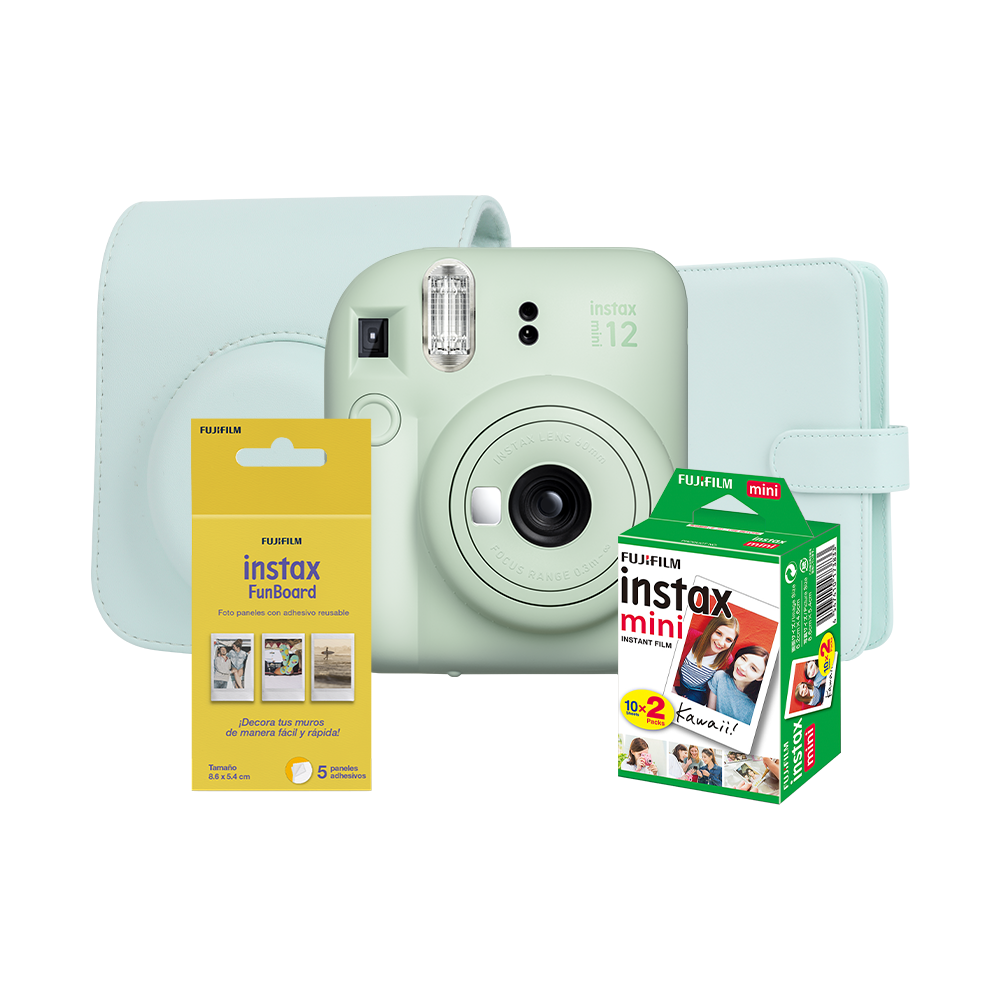 Foto 2 pulgar | Paquete Instax Mini 12 Verde + Funboard