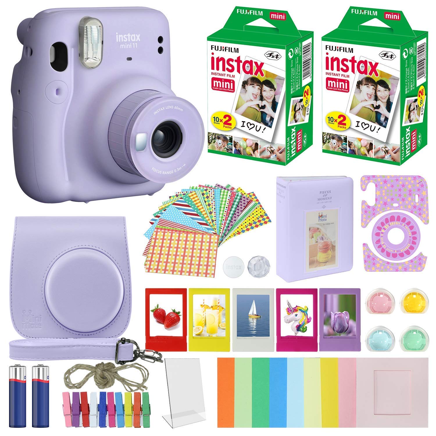 Foto 2 pulgar | Cámara Instantánea Fujifilm Instax Mini 11 Lilac Purple + Bundle - Venta Internacional.