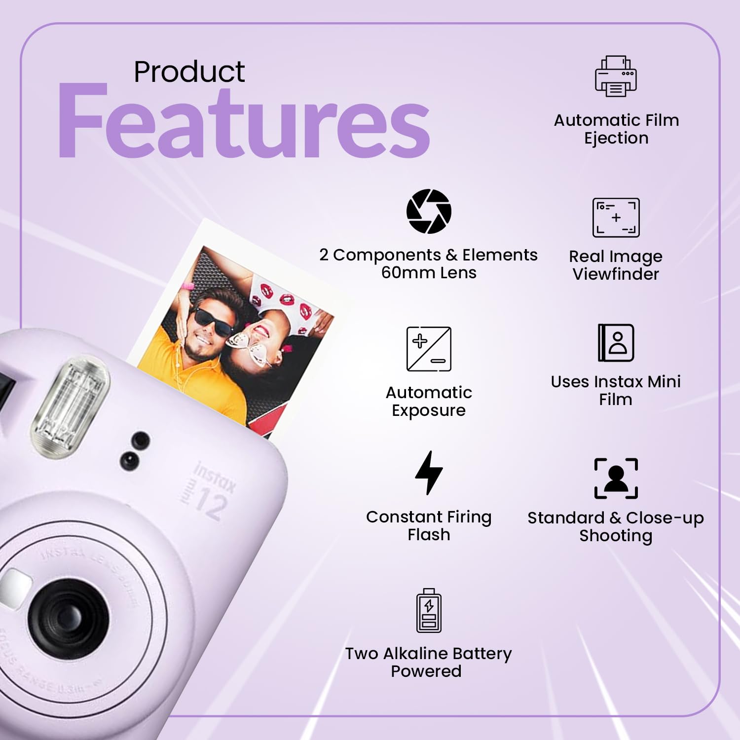 Foto 7 pulgar | Paquete Navideño De Cámara Fujifilm Instax Mini 12 (2024) - Venta Internacional.