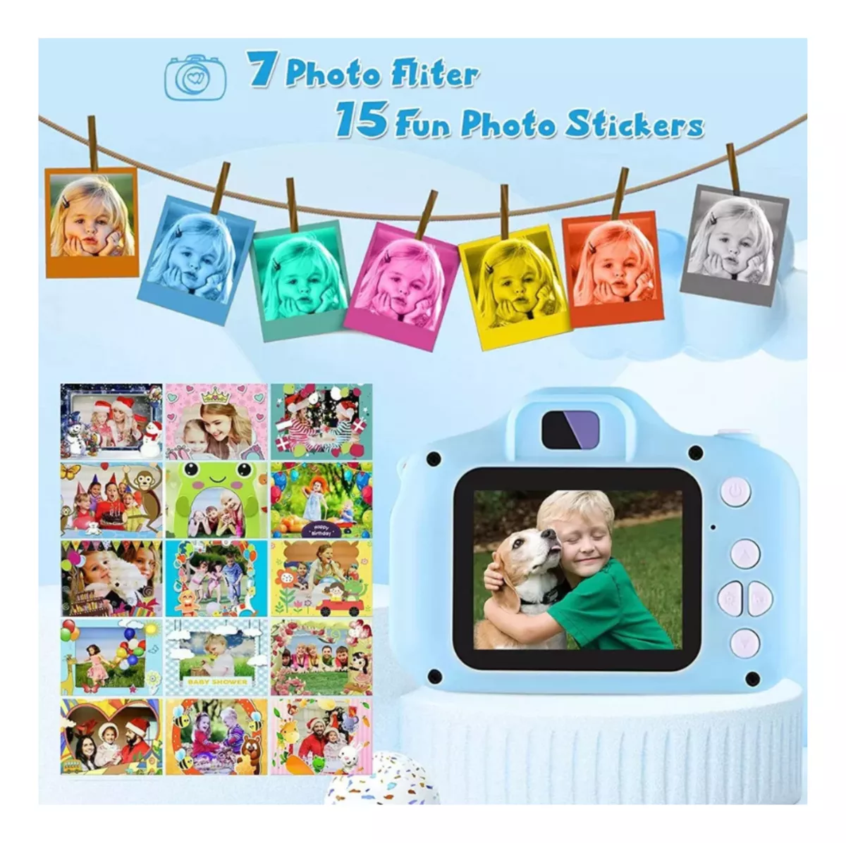 Foto 4 pulgar | Cámara Digital Infantil Azul