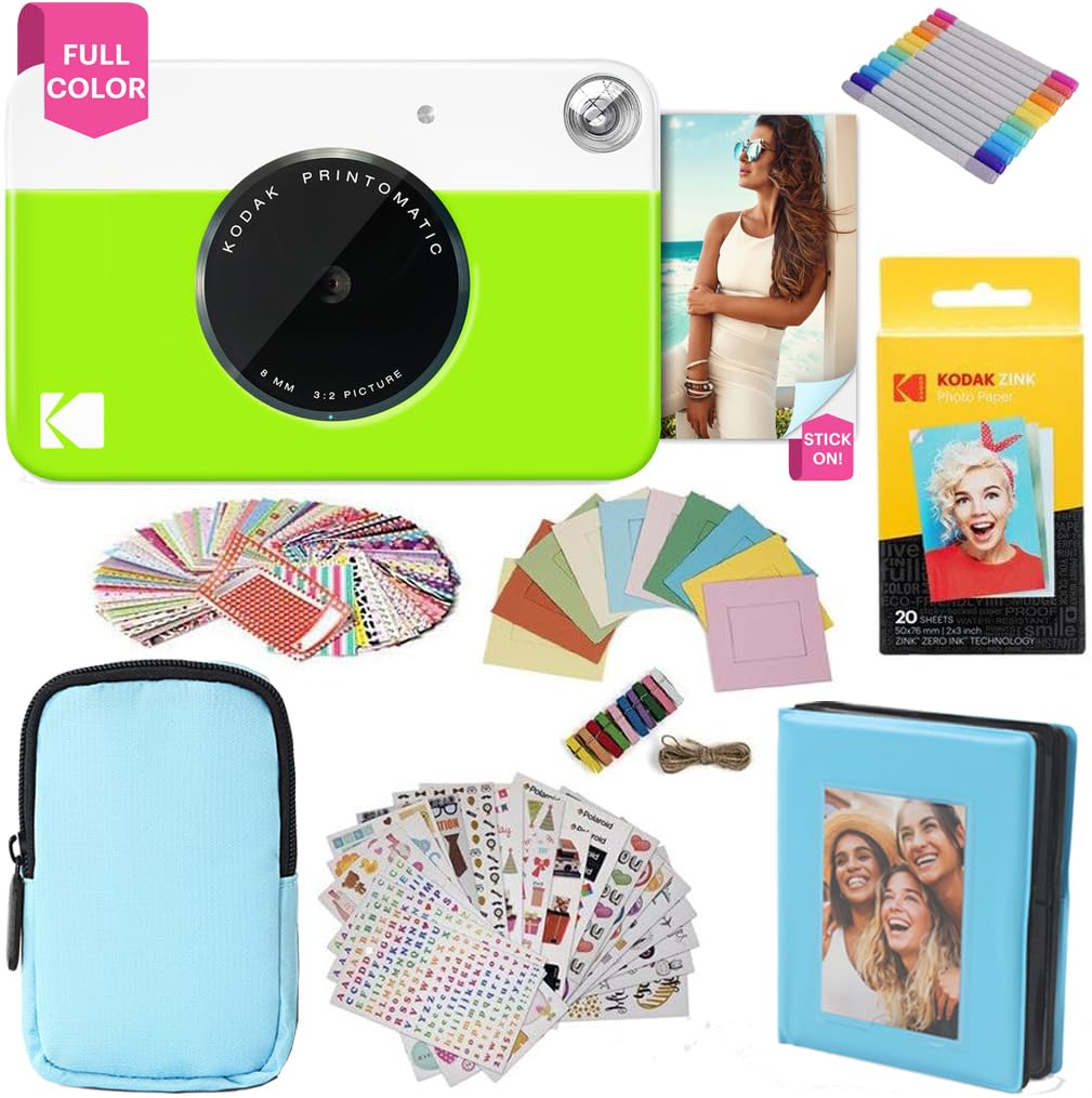 Foto 2 pulgar | Paquete De Regalo Para Cámara De Impresión Instantánea Kodak Printomatic, Color Verde - Venta Internacional.