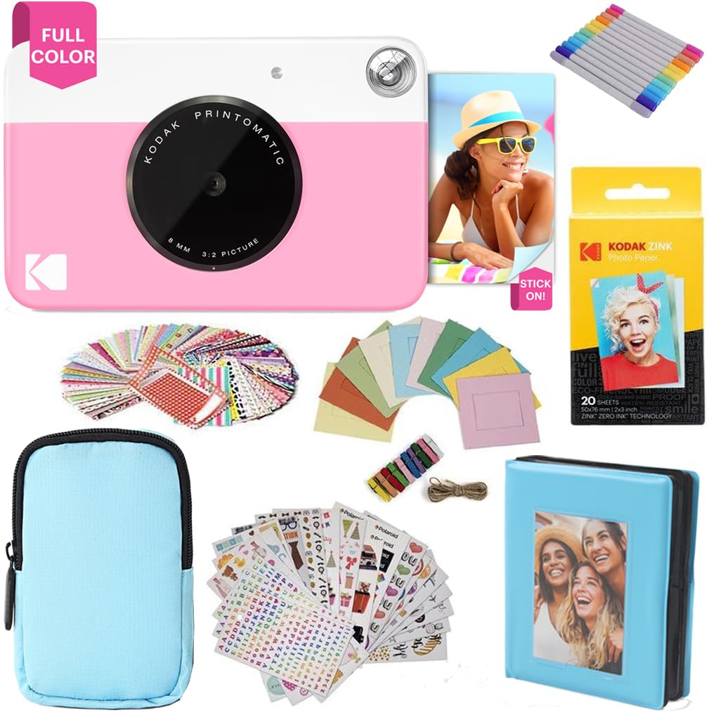 Foto 2 pulgar | Paquete De Regalo Para Cámara De Impresión Instantánea Kodak Printomatic, Rosa - Venta Internacional.