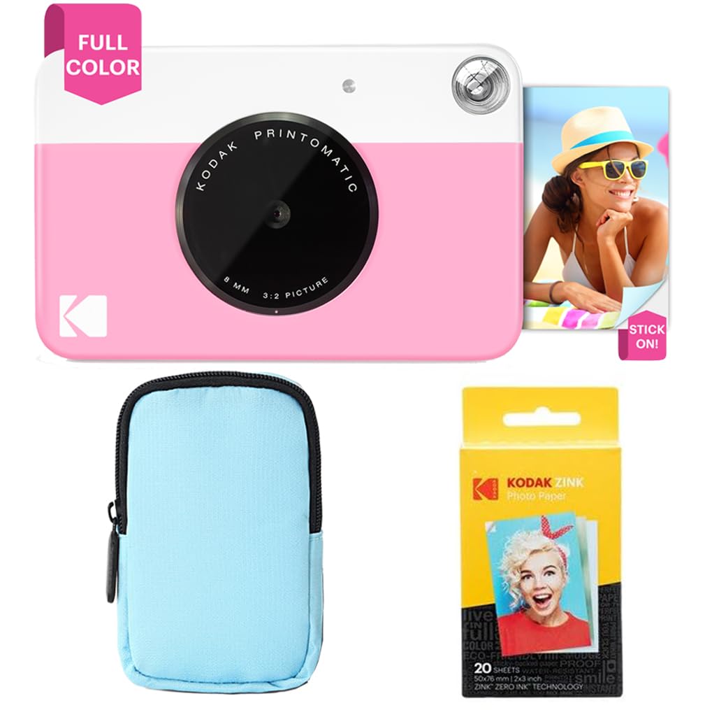 Foto 2 pulgar | Cámara De Impresión Instantánea Kodak Printomatic Starter Bundle Rosa - Venta Internacional.