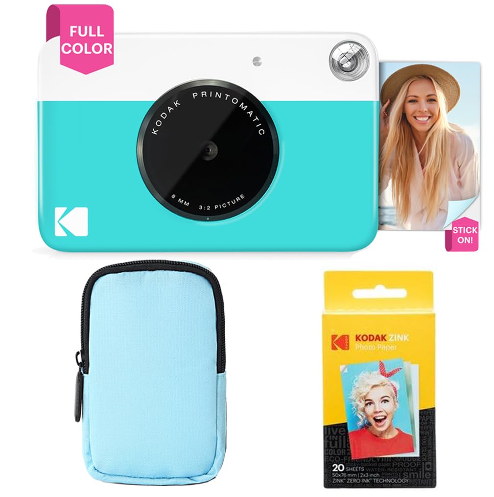 Foto 2 pulgar | Cámara De Impresión Instantánea Kodak Printomatic Starter Bundle Azul - Venta Internacional.