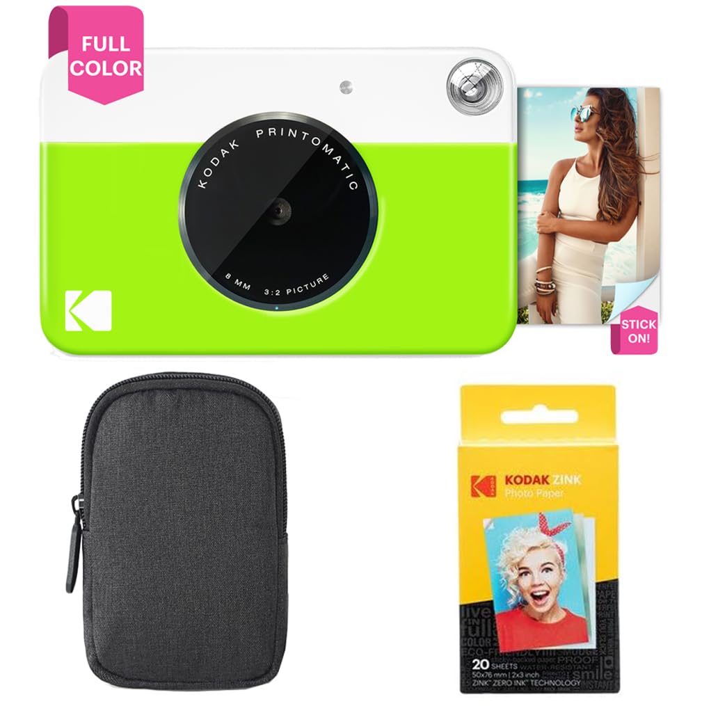 Foto 2 pulgar | Cámara De Impresión Instantánea Kodak Printomatic Con Funda Y Papel Verde - Venta Internacional.