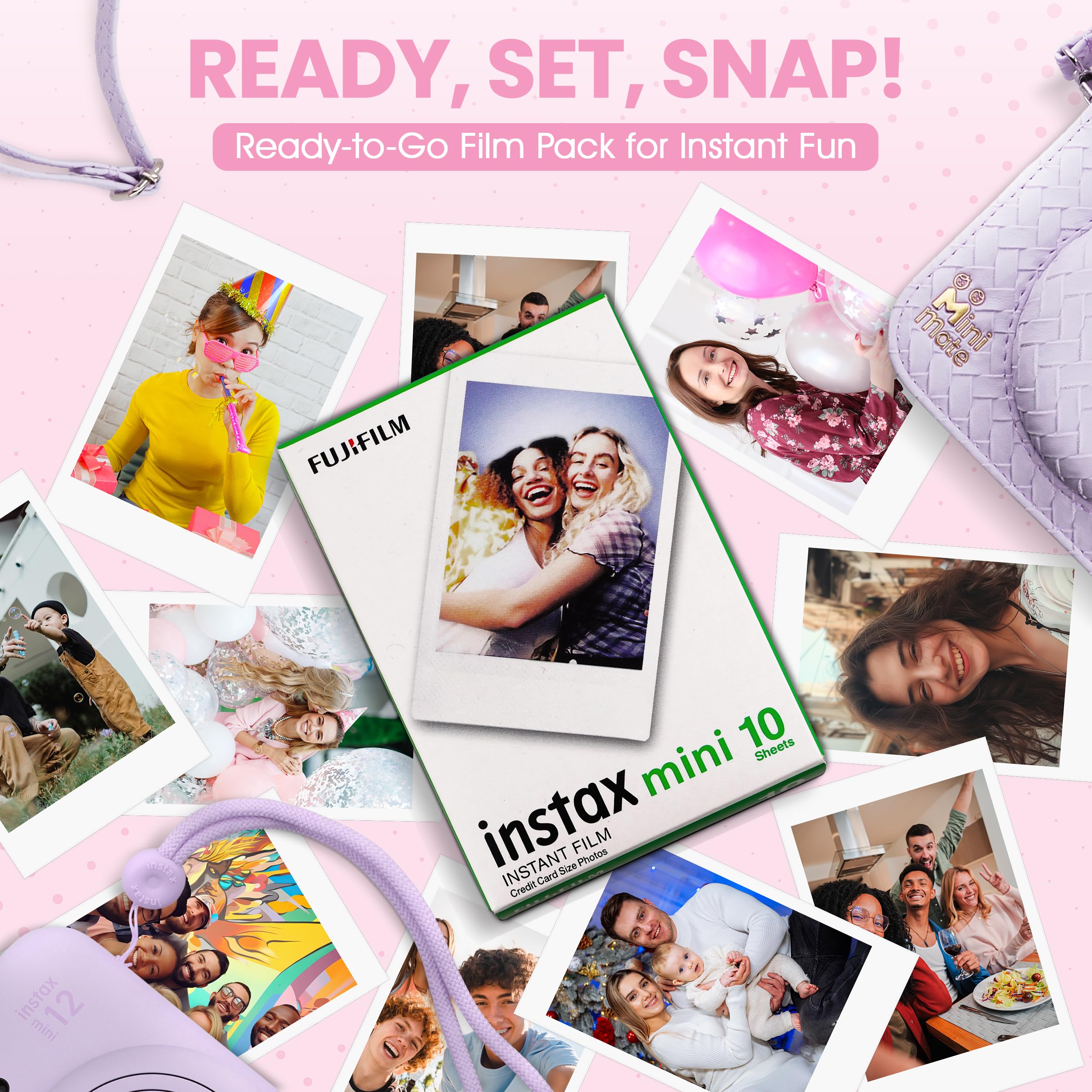 Foto 6 pulgar | Cámara Instantánea Fujifilm Instax Mini 12 Lilac Purple + Bundle - Venta Internacional.