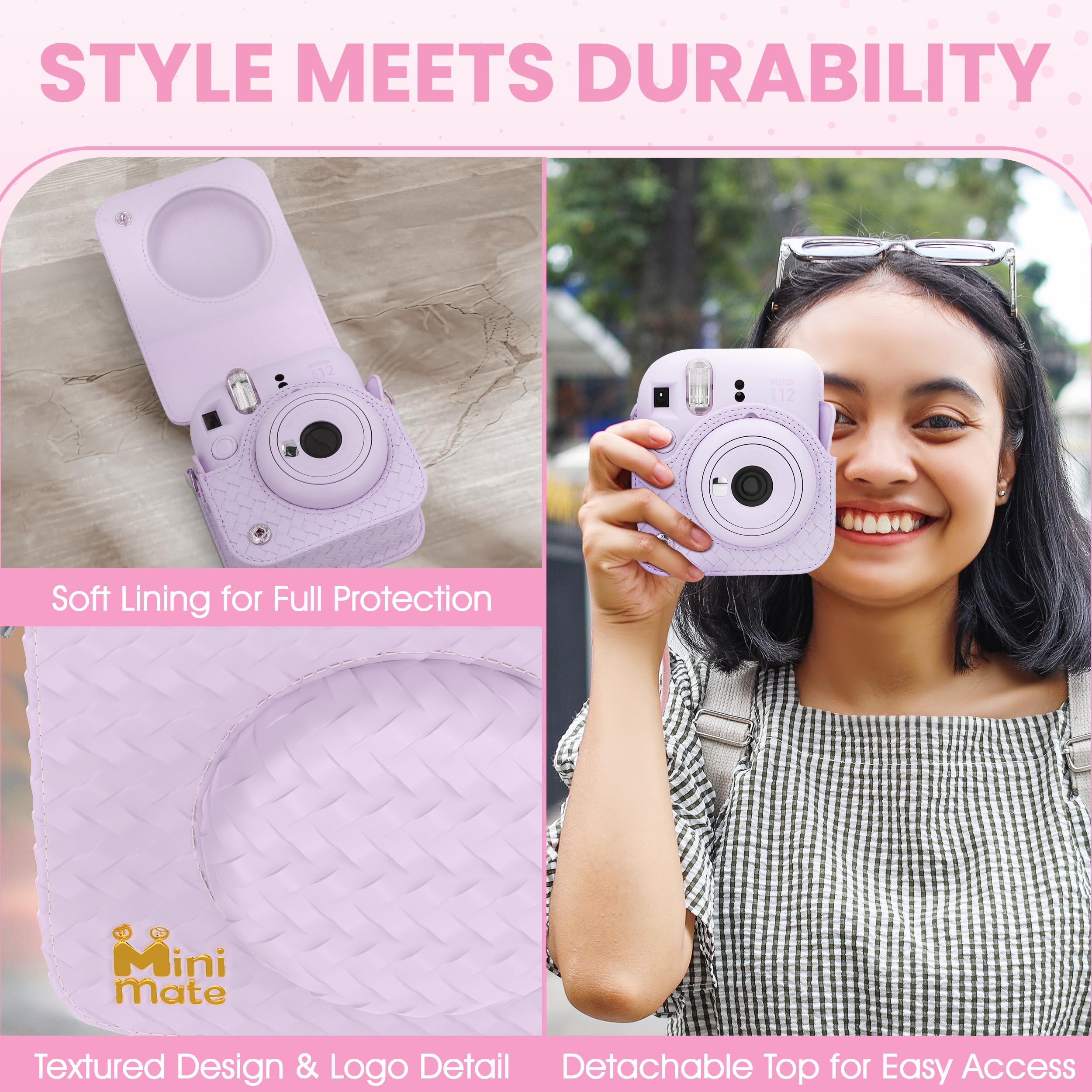 Foto 7 pulgar | Cámara Instantánea Fujifilm Instax Mini 12 Lilac Purple + Bundle - Venta Internacional.