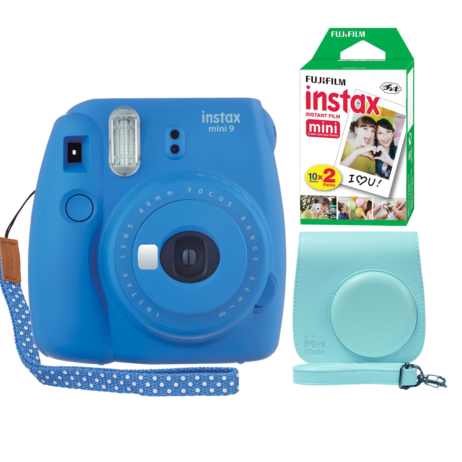 Foto 1 | Cámara Instantánea Fujifilm Instax Mini 9 Azul Cobalto Con Funda - Venta Internacional.