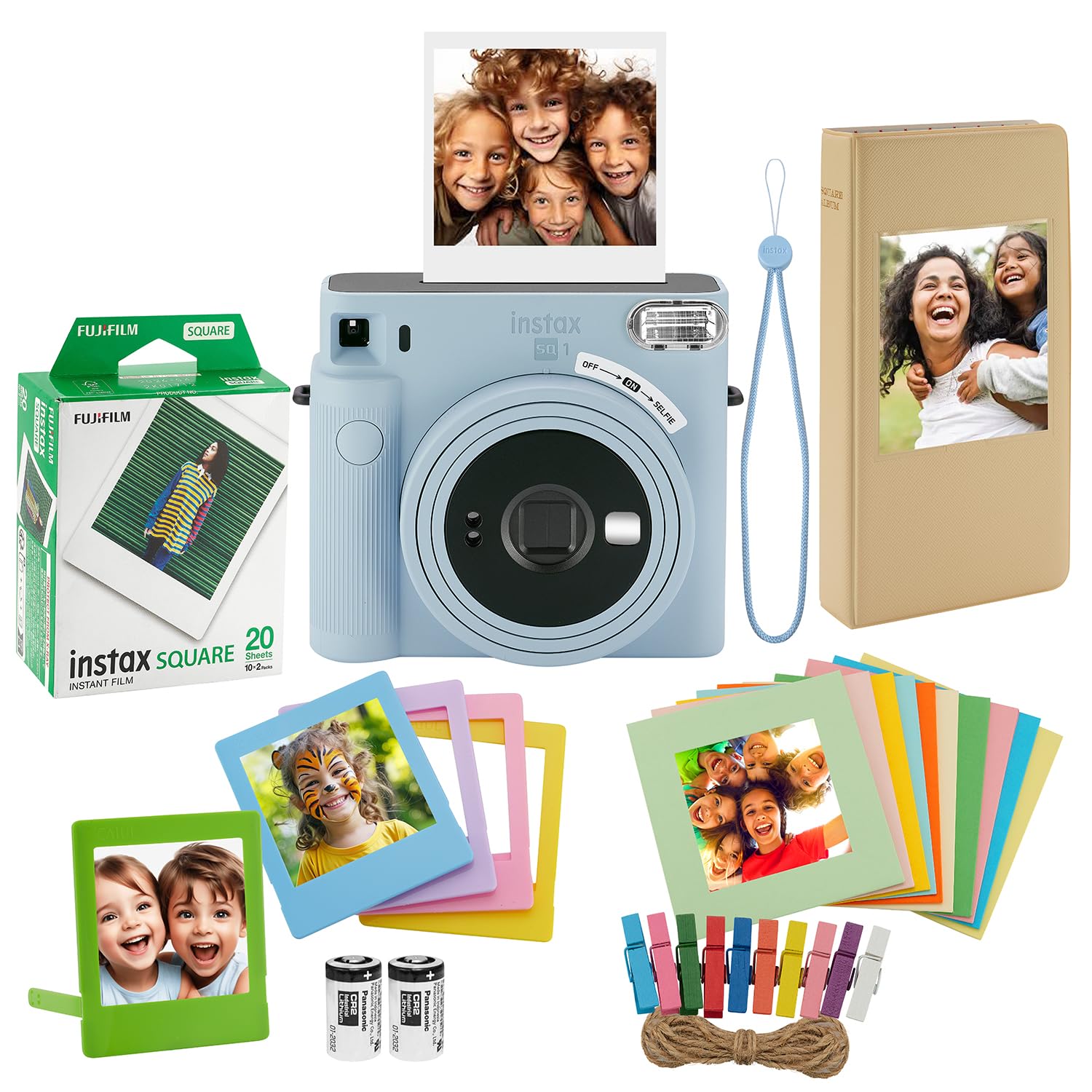 Foto 2 pulgar | Cámara Instantánea Fujifilm Instax Square Sq1 Con 20 Películas Azul - Venta Internacional.