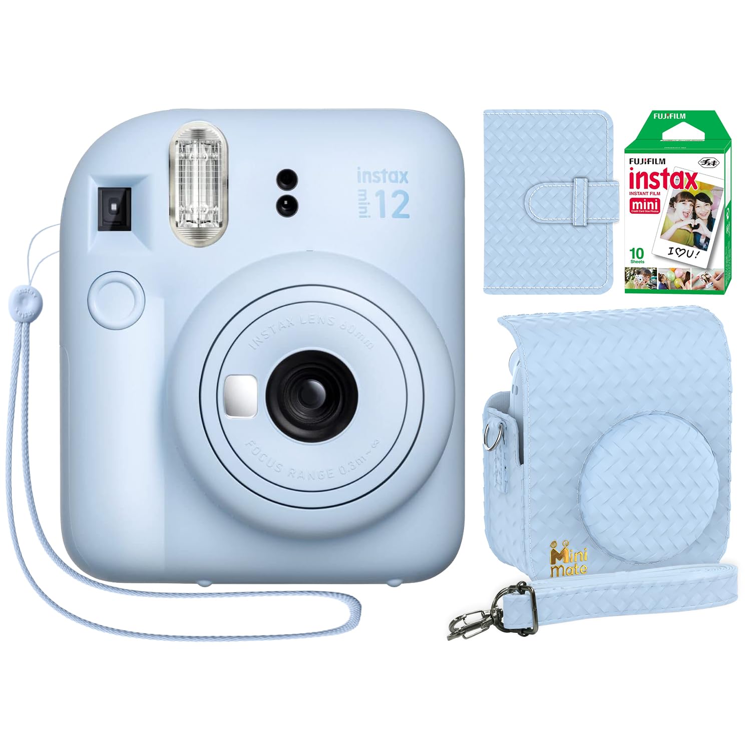 Cámara Instantánea Fujifilm Instax Mini 12 Azul Pastel Con Funda - Venta Internacional.