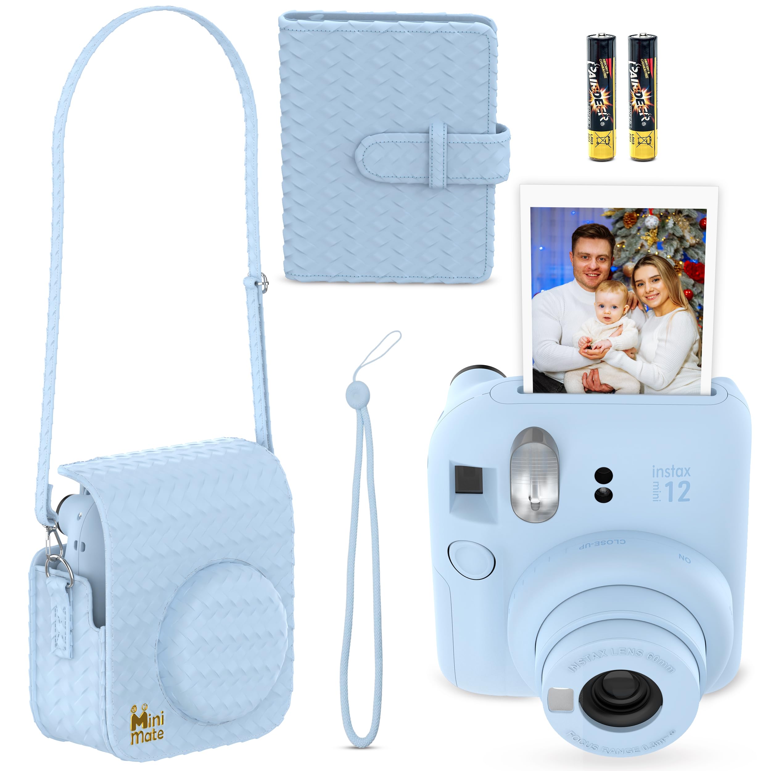 Foto 3 pulgar | Cámara Instantánea Fujifilm Instax Mini 12 Azul Pastel Con Funda - Venta Internacional.