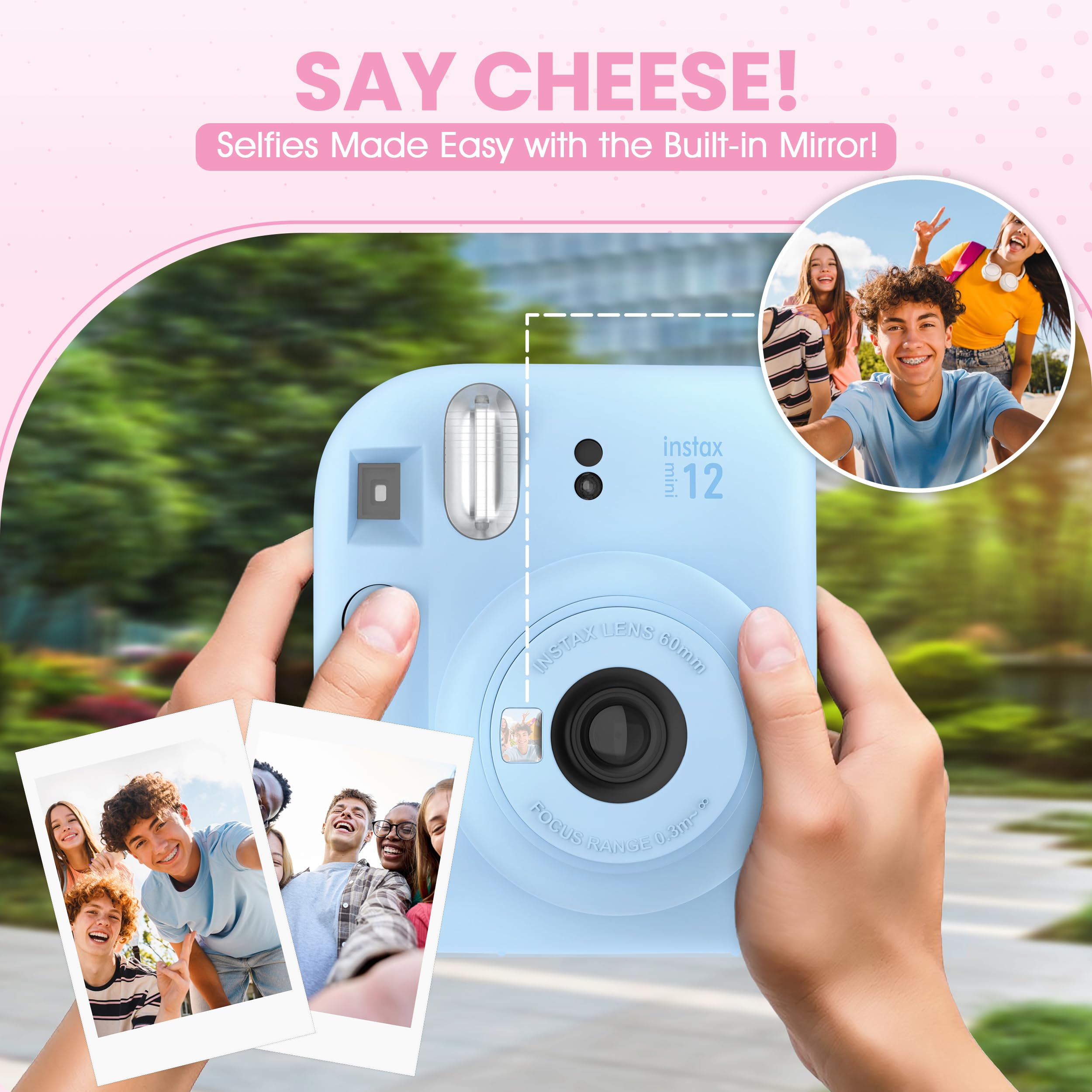 Foto 4 pulgar | Cámara Instantánea Fujifilm Instax Mini 12 Azul Pastel Con Funda - Venta Internacional.