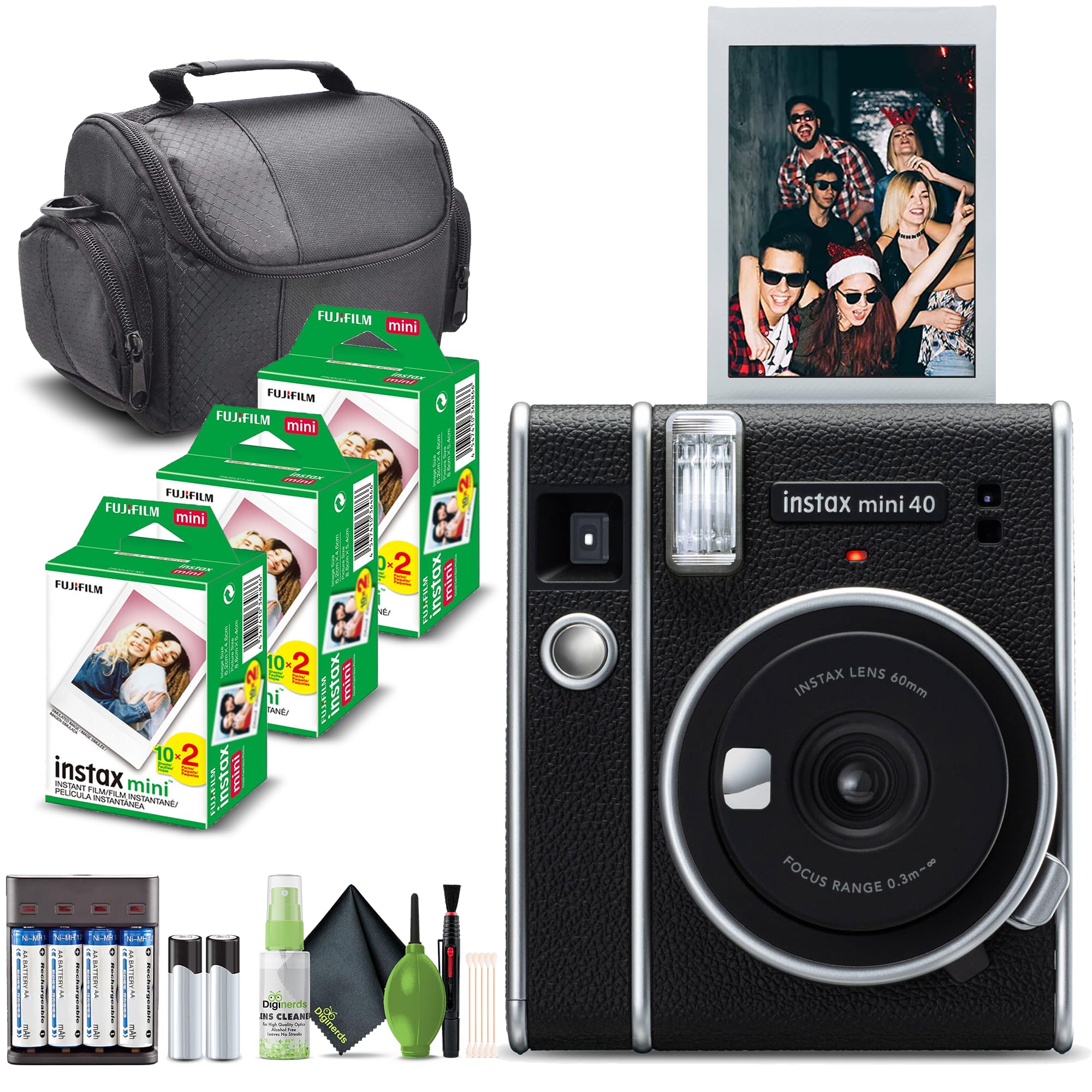 Foto 2 pulgar | Cámara Instantánea Fujifilm Instax Mini 40 Black Vintage Bundle - Venta Internacional.