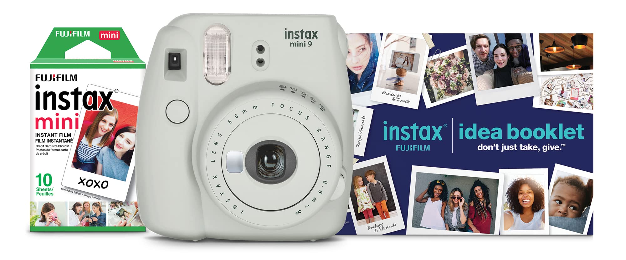 Foto 2 pulgar | Cámara Fujifilm Instax Mini 9 Holiday Bundle 2021 - Blanco Ahumado - Venta Internacional.
