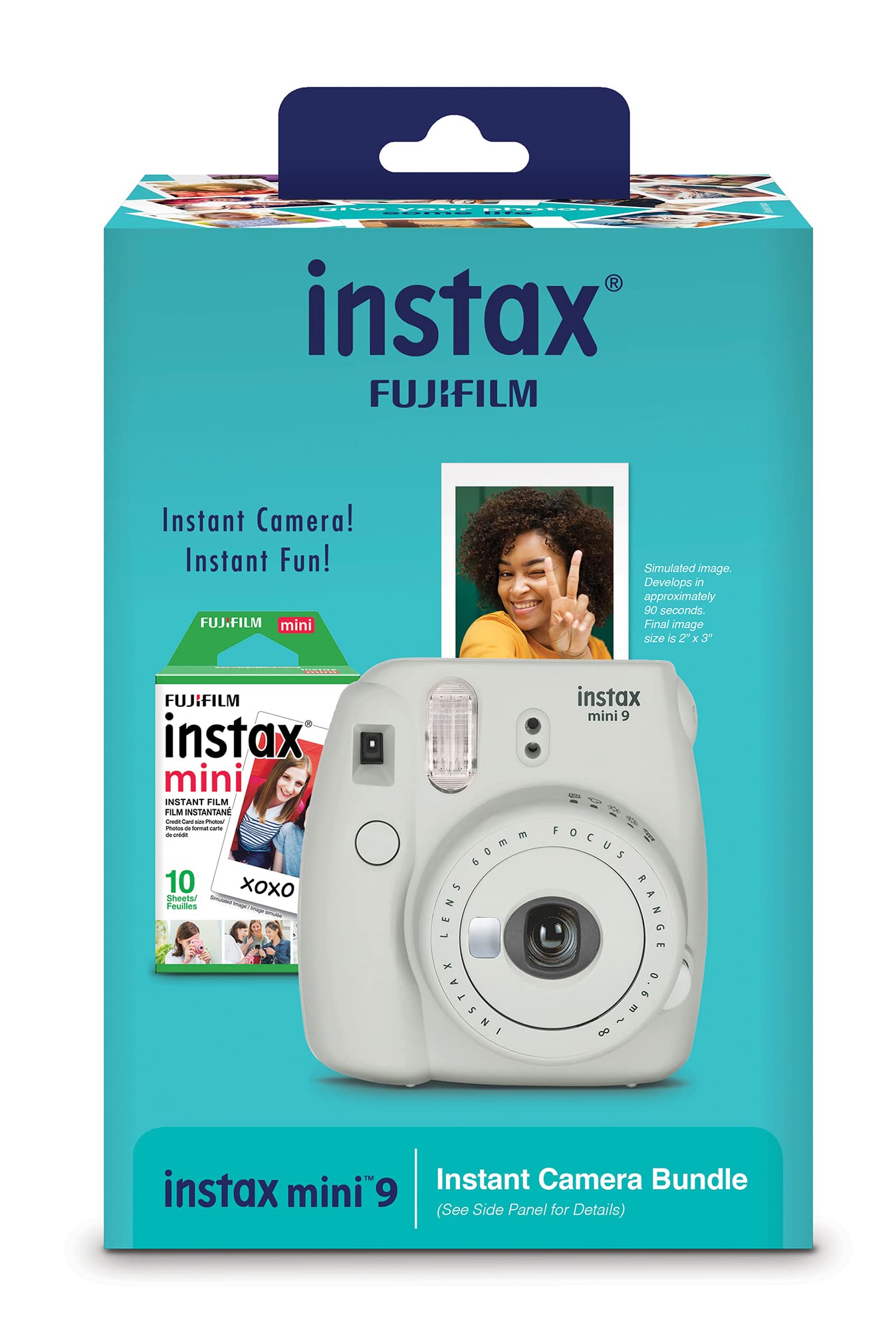 Foto 2 | Cámara Fujifilm Instax Mini 9 Holiday Bundle 2021 - Blanco Ahumado - Venta Internacional.