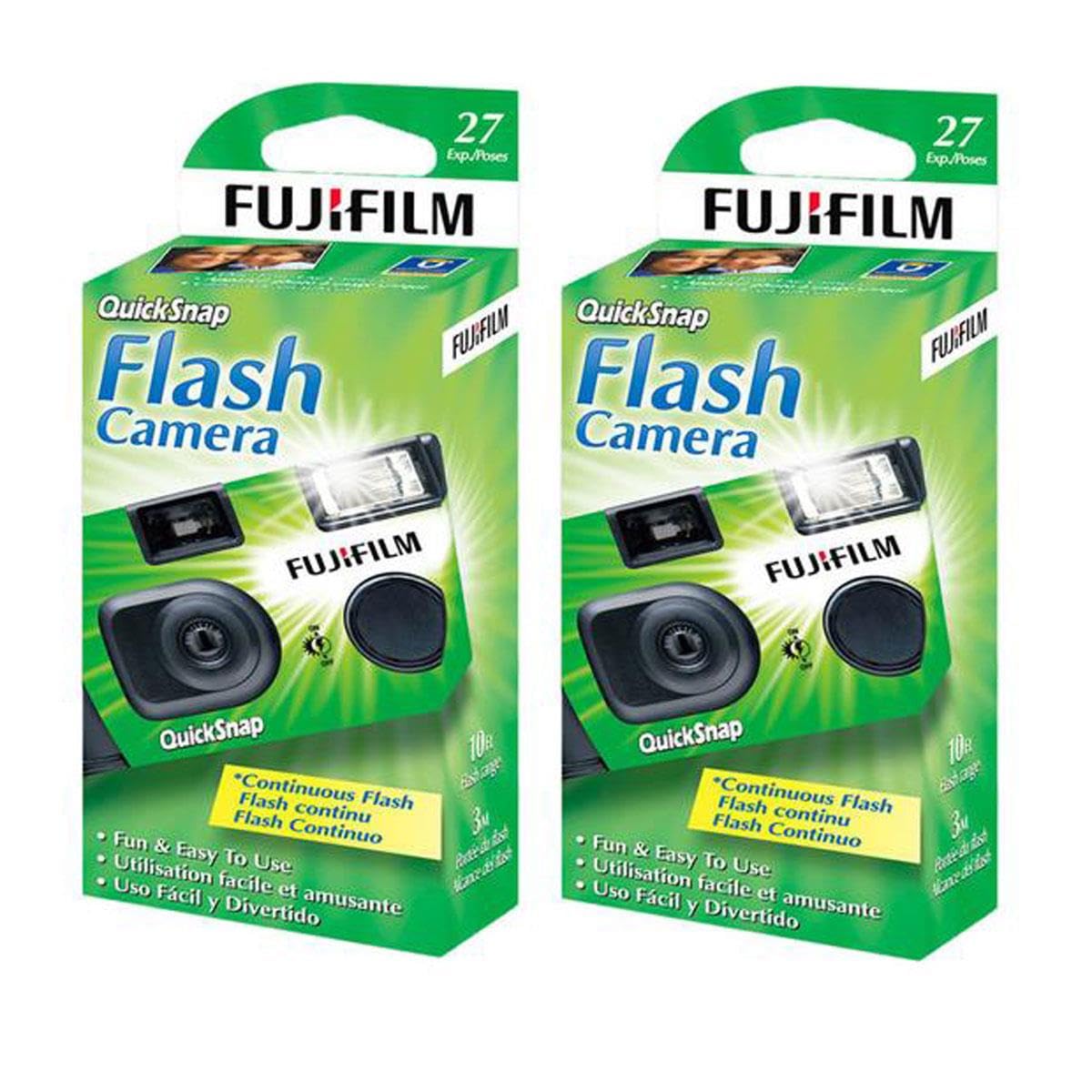 Foto 2 pulgar | Cámara De Un Solo Uso Fujifilm Quicksnap Flash 400, Paquete De 2 - Venta Internacional.
