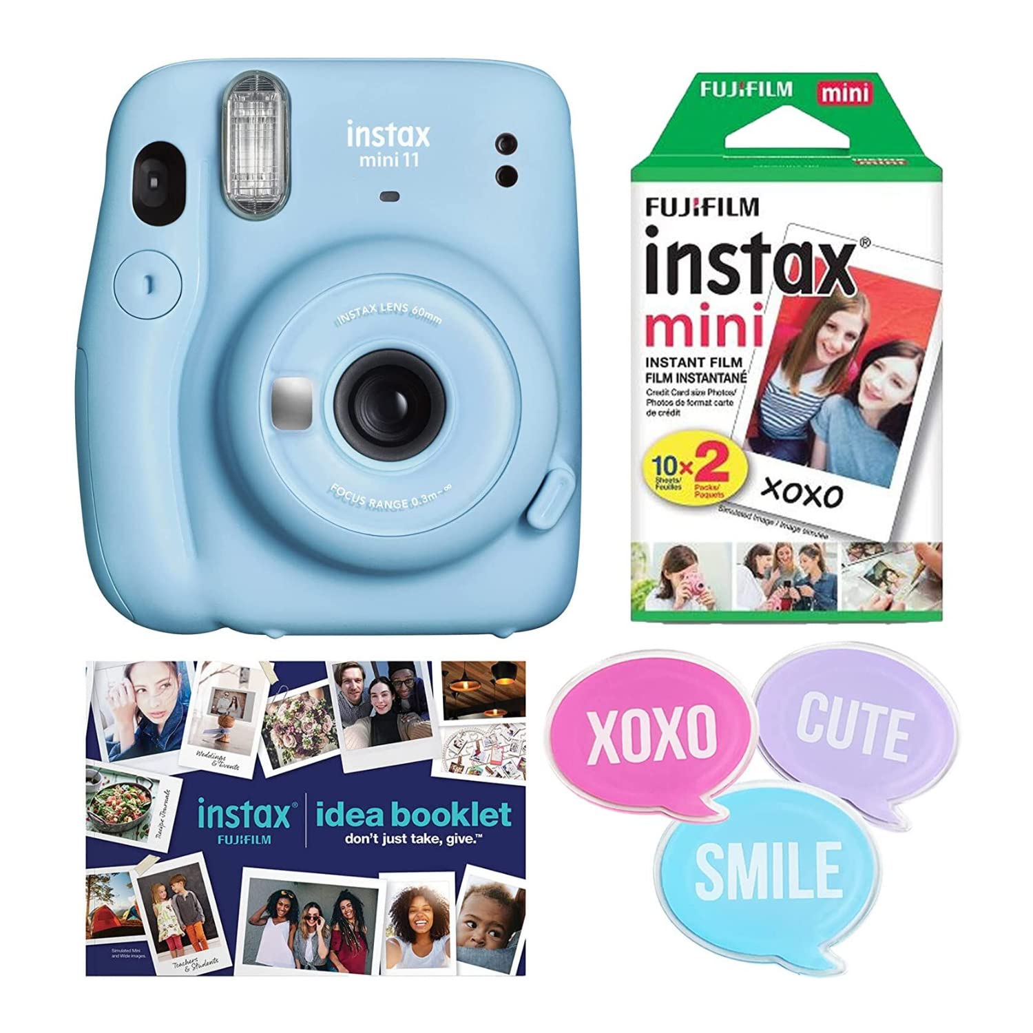 Foto 2 pulgar | Cámara Fujifilm Instax Mini 11 Azul Con Película Y Accesorios - Venta Internacional.