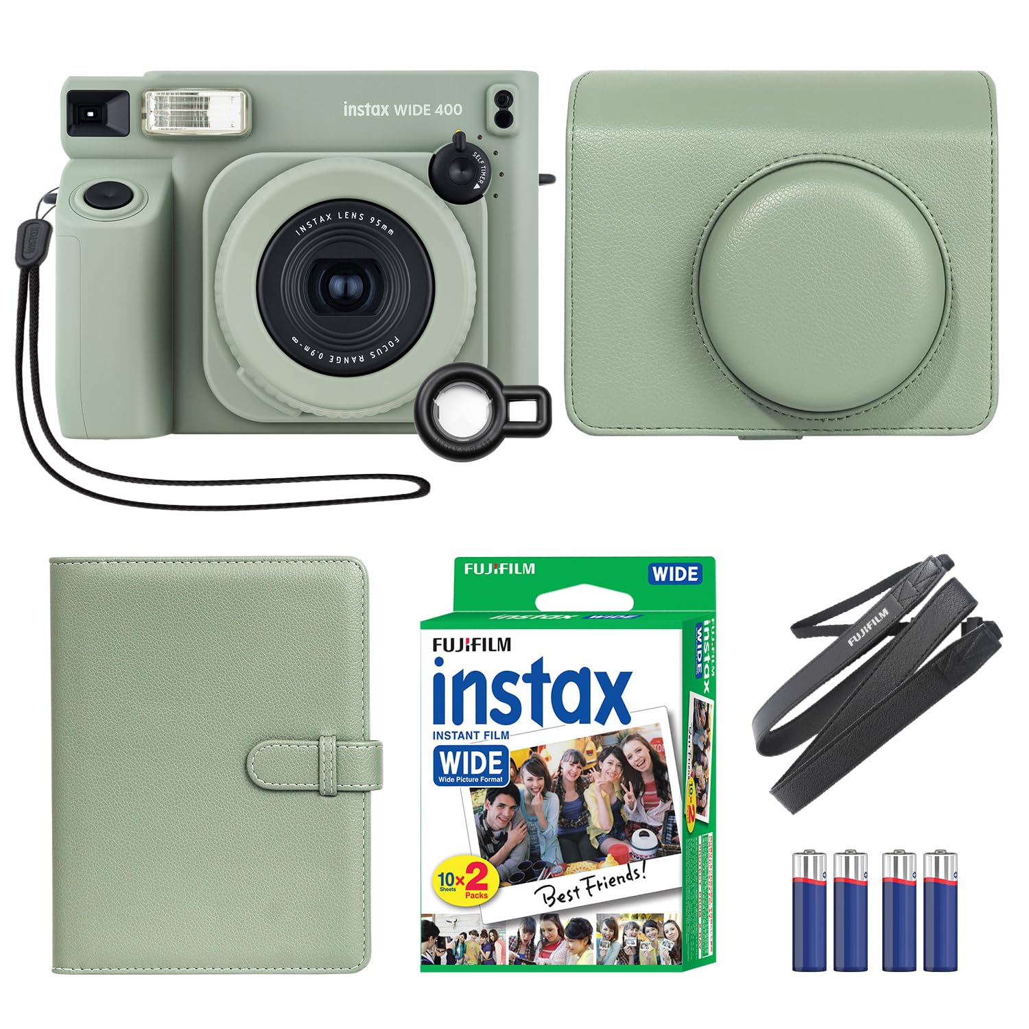 Foto 2 pulgar | Cámara Instantánea Fujifilm Instax Wide 400 Green +bundle - Venta Internacional.