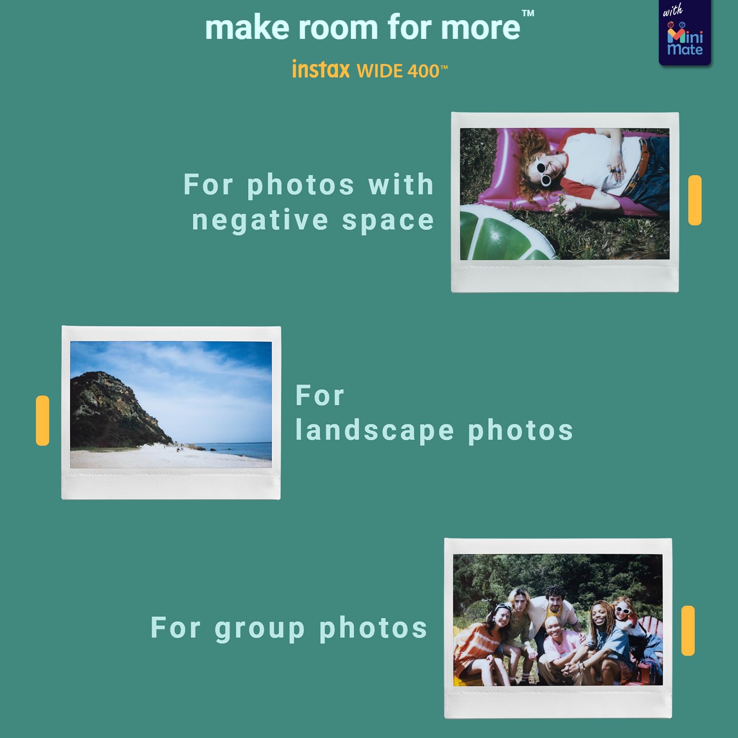 Foto 6 pulgar | Cámara Instantánea Fujifilm Instax Wide 400 Green +bundle - Venta Internacional.