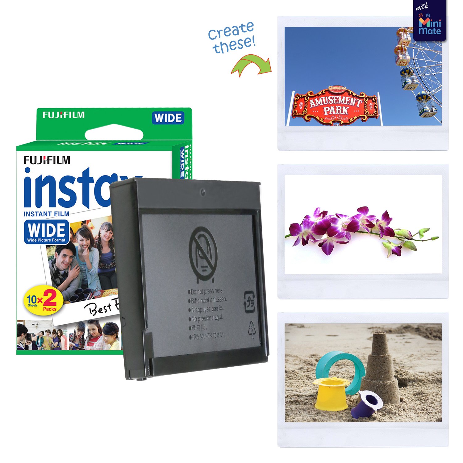 Foto 8 pulgar | Cámara Instantánea Fujifilm Instax Wide 400 Green +bundle - Venta Internacional.