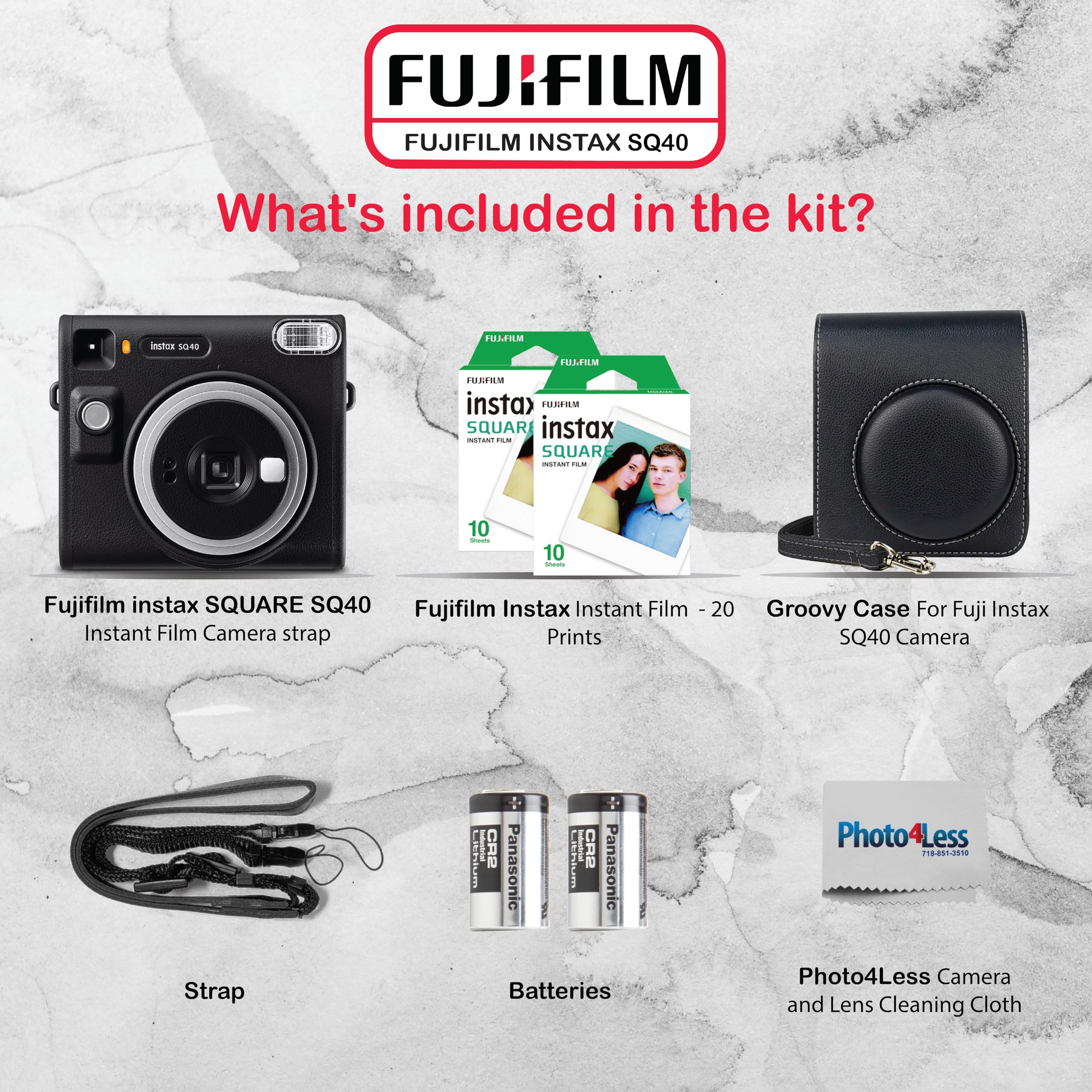 Foto 3 pulgar | Cámara Instantánea Fujifilm Instax Square Sq40 Con Película Y Acceso. - Venta Internacional.