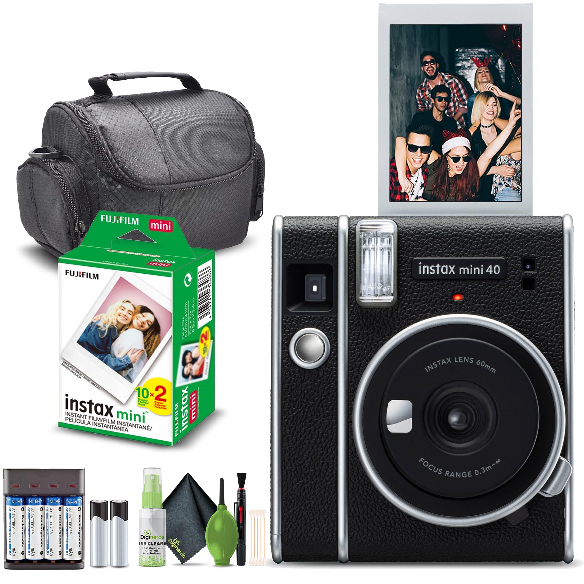 Foto 2 pulgar | Cámara Instantánea Fujifilm Instax Mini 40 Negra Con Aspecto Vintage - Venta Internacional.