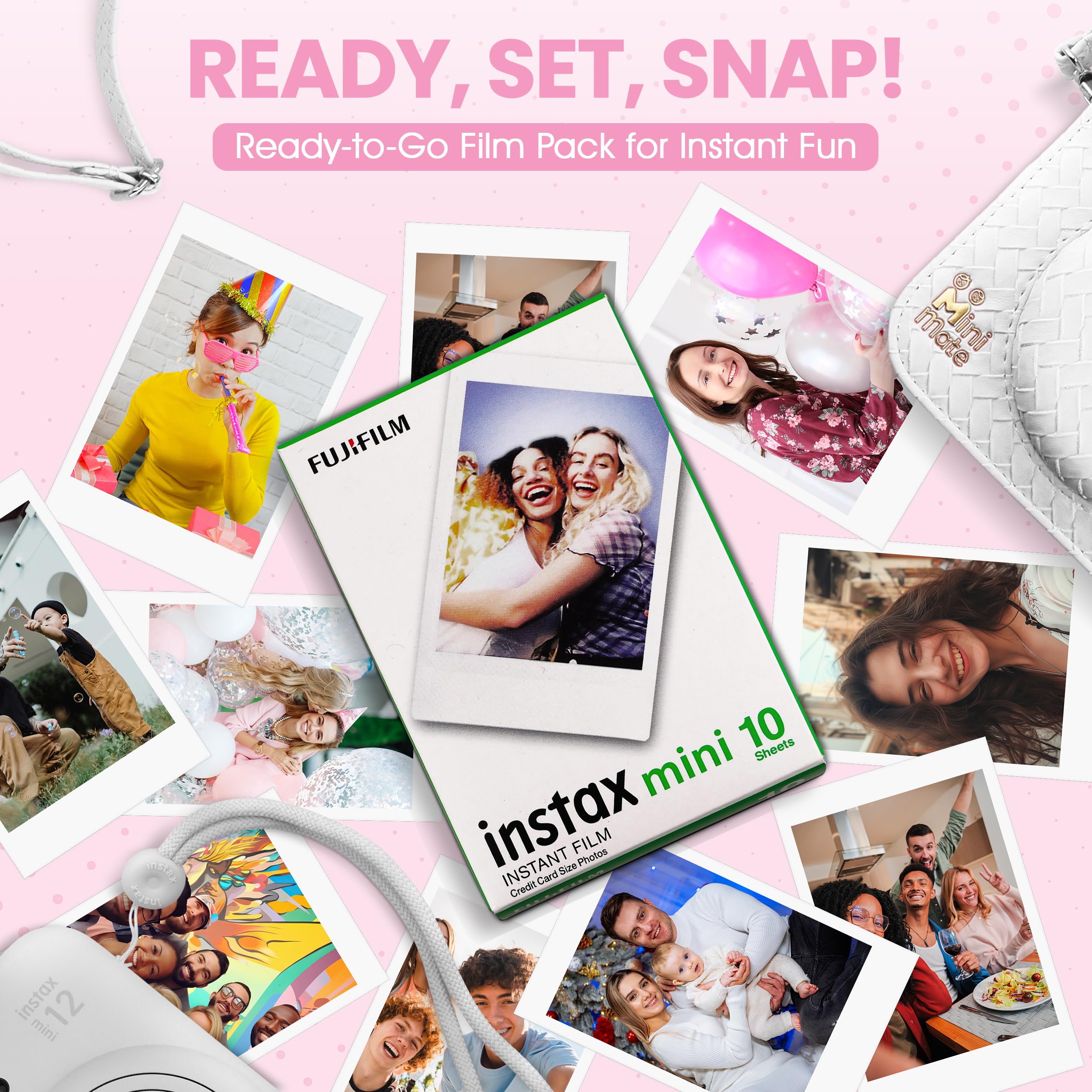 Foto 6 pulgar | Cámara Instantánea Fujifilm Instax Mini 12 Clay White con Paquete - Venta Internacional